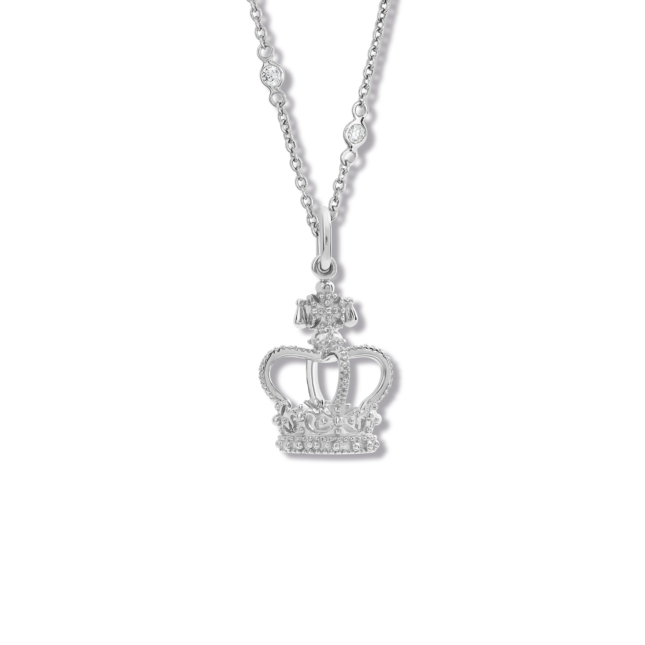 King Edward Epiphany Crown Necklace Pendant Silver