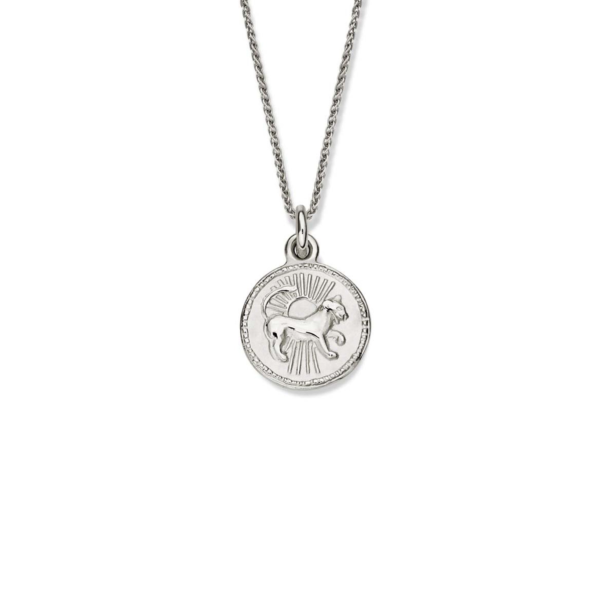 Zodiac Leo Necklace Pendant Silver
