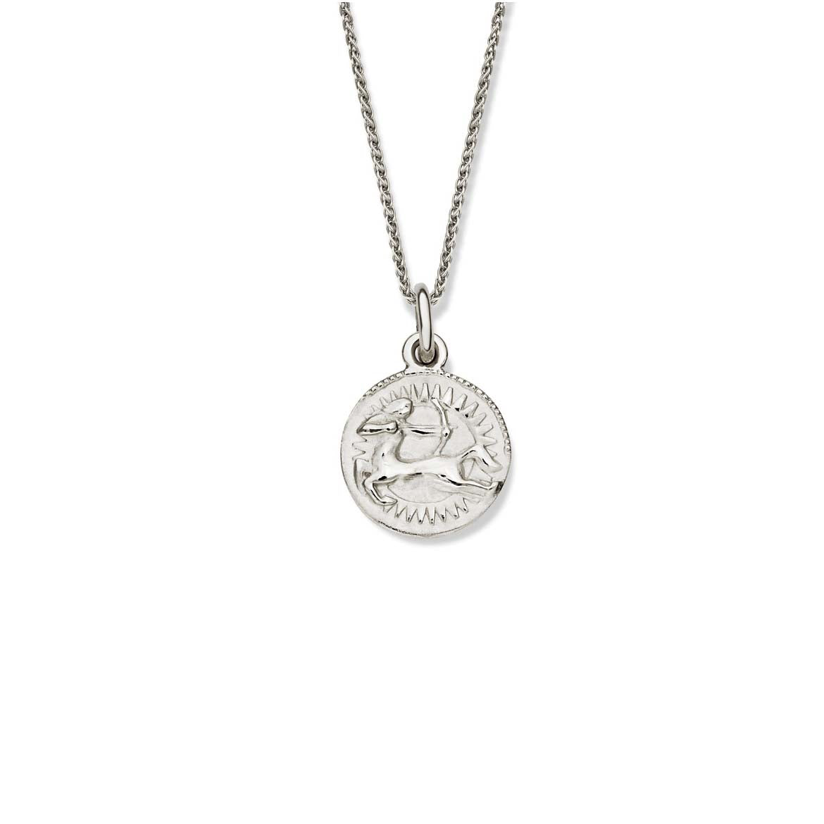 Zodiac Sagittarius Necklace Pendant Silver