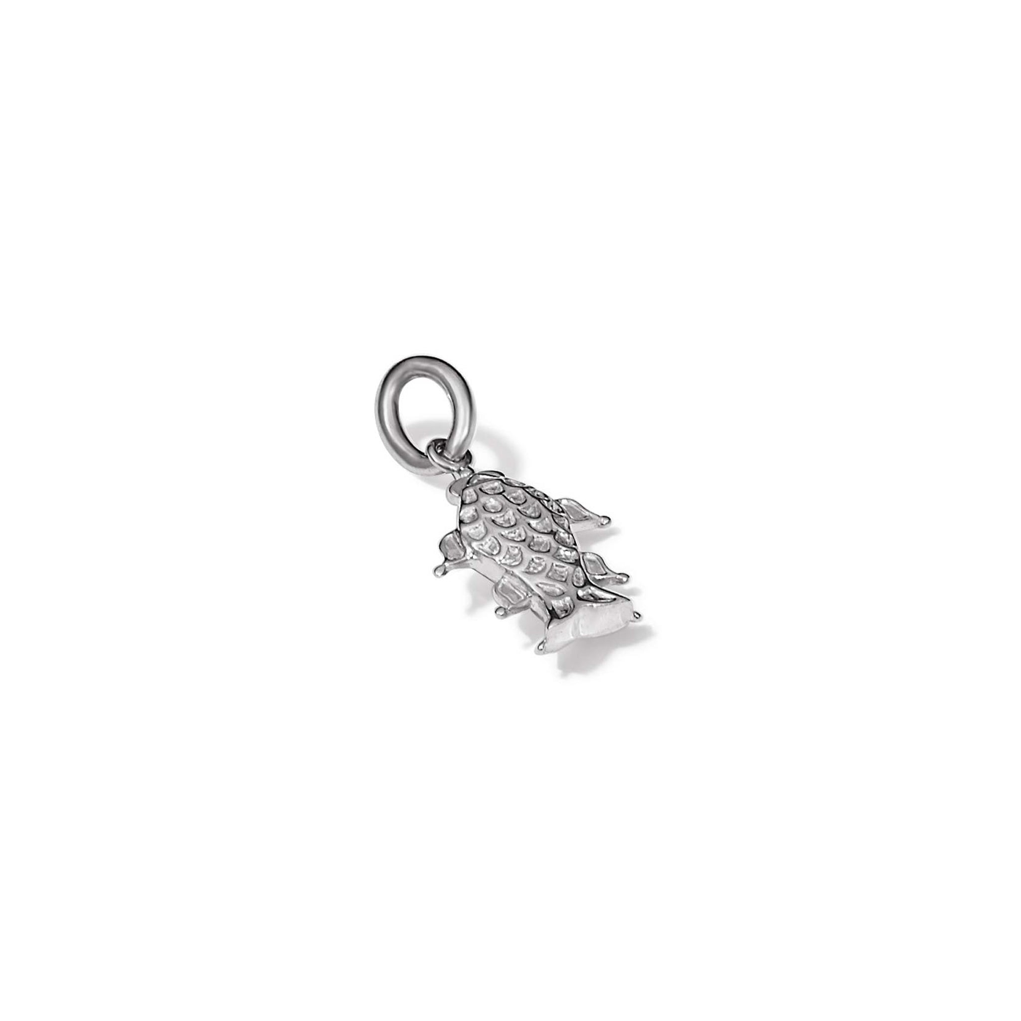 Handcrafted sterling silver fish shaped necklace pendant. 