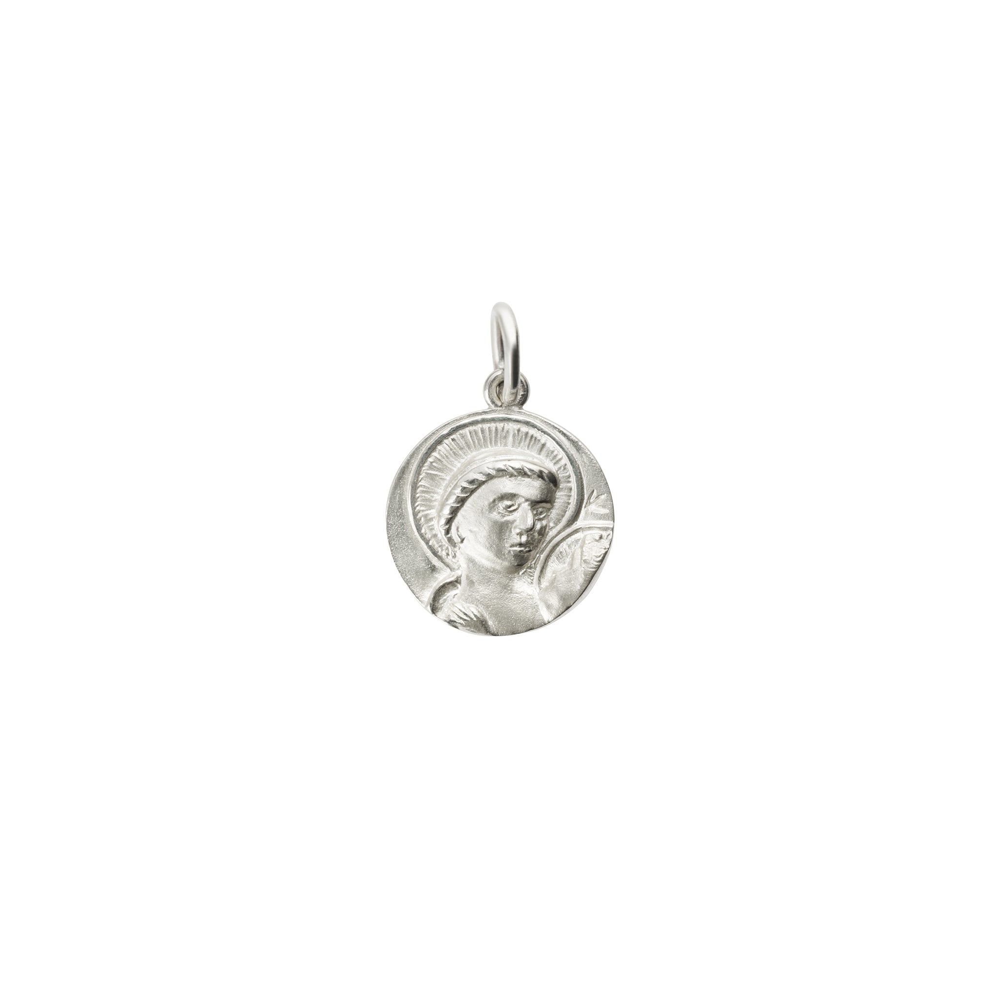 St Anthony Medium Necklace Pendant Silver