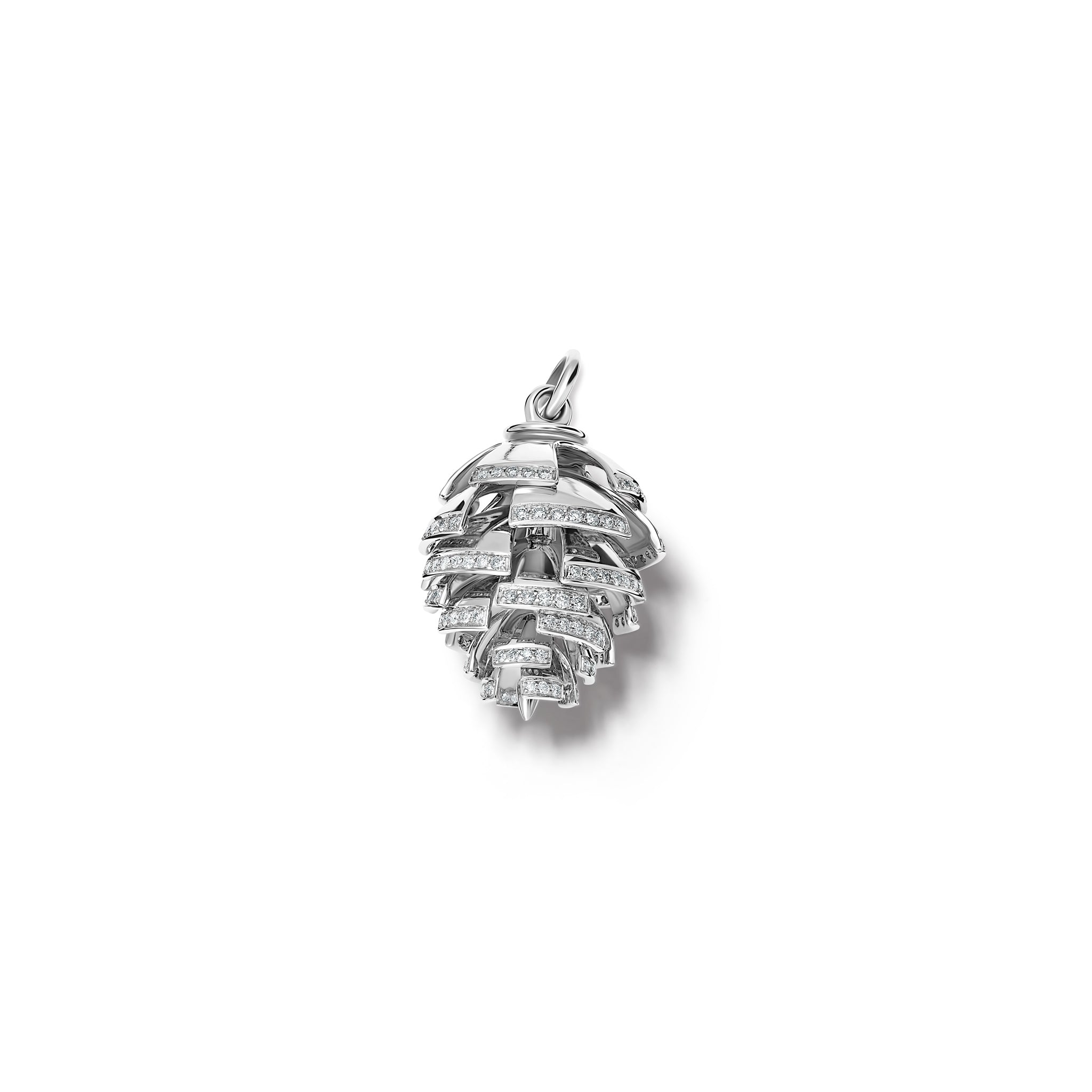 Furu Kongle Necklace Pendant White Gold - Diamond Pavé