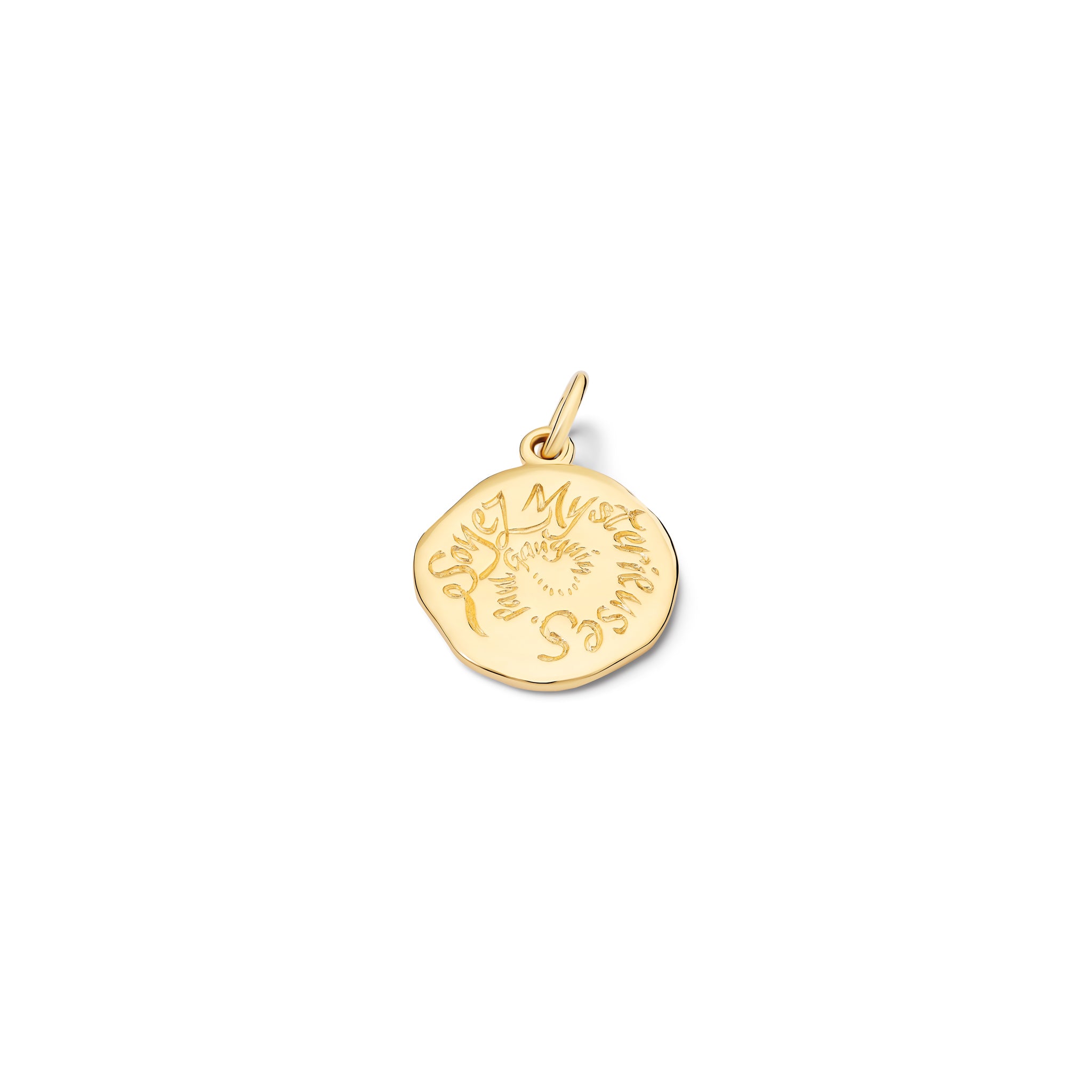 Soyez Mystérieuses Quote Pendant Yellow Gold