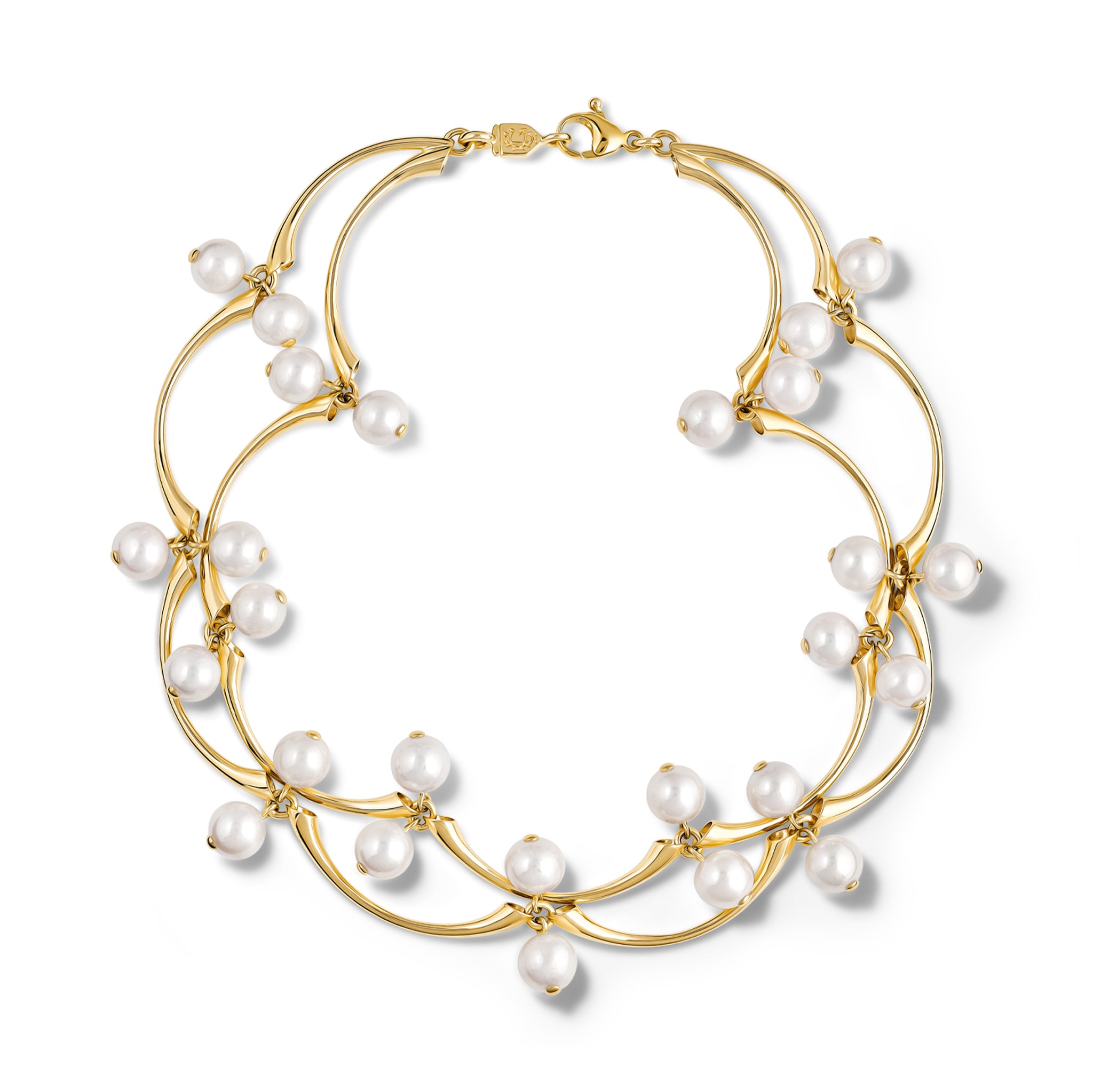 Kerala Necklace Yellow Gold - Pearl