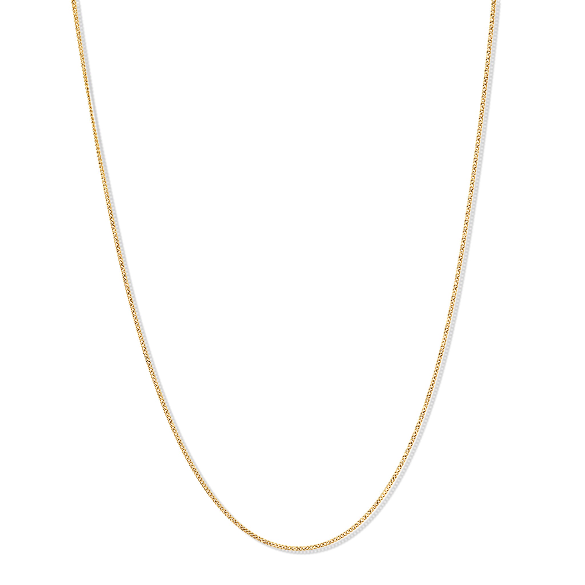 Handcrafted 18ct yellow gold necklace chain perfect for small necklace pendants. 