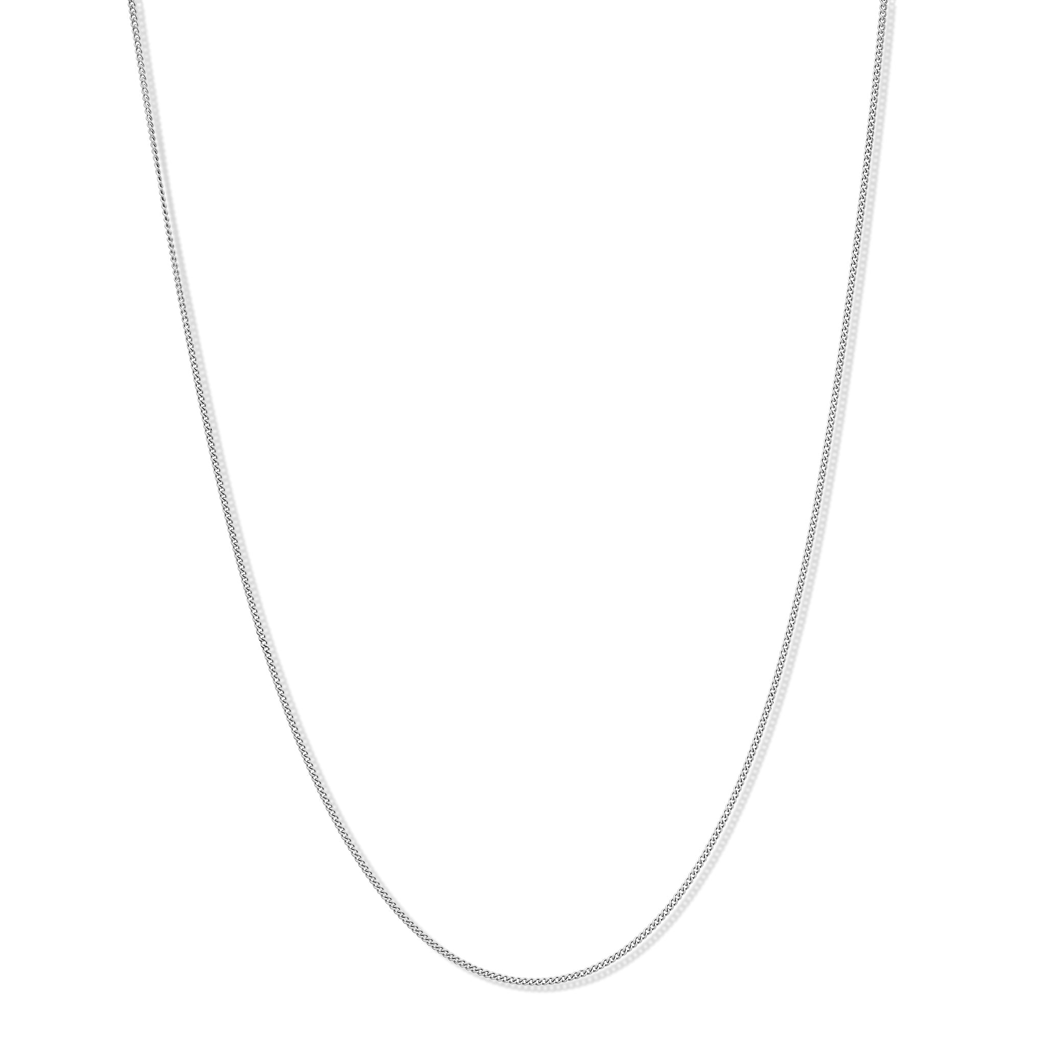 Handcrafted white gold necklace chain perfect for small necklace pendants. 