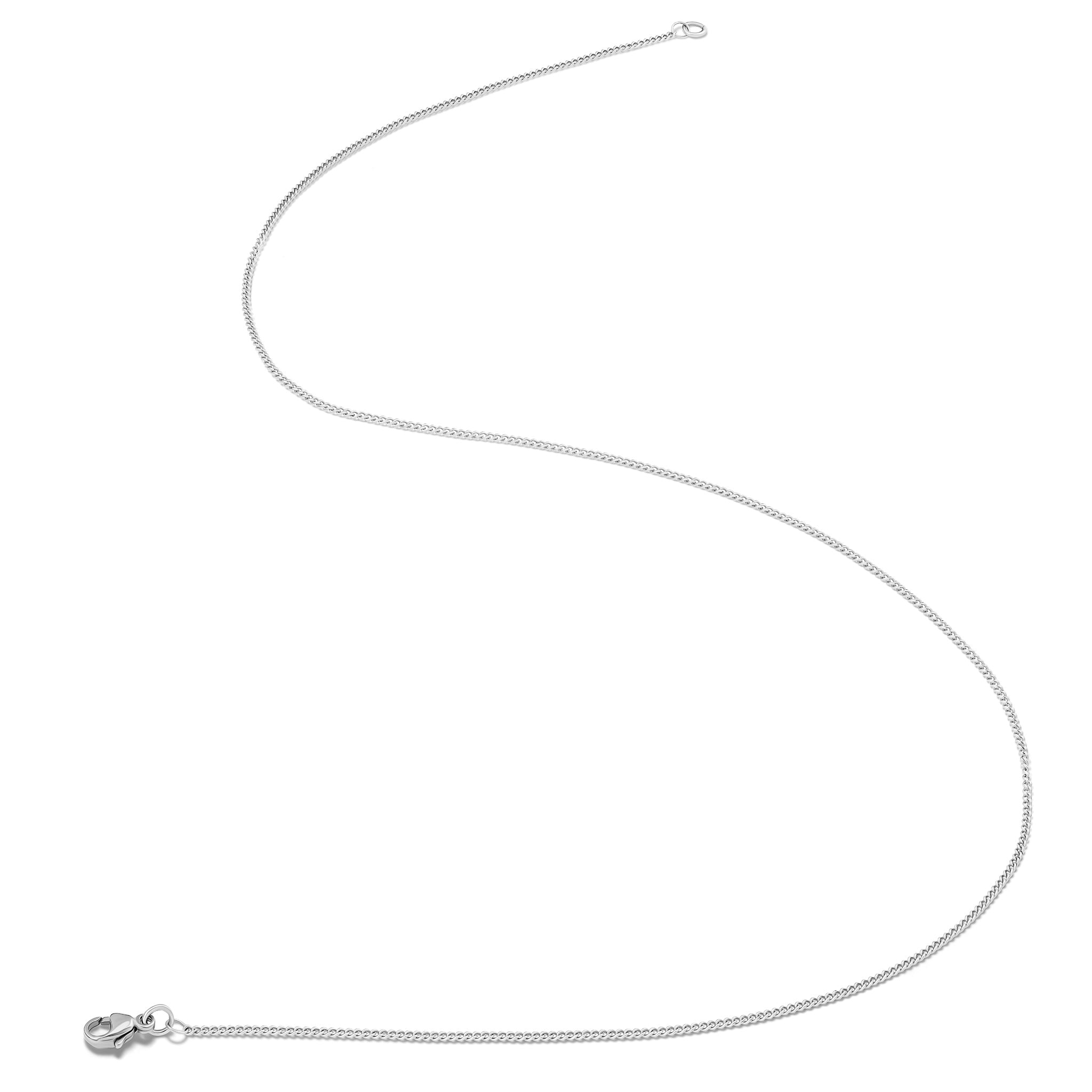 Handcrafted 18ct white gold necklace chain perfect for small necklace pendants. 