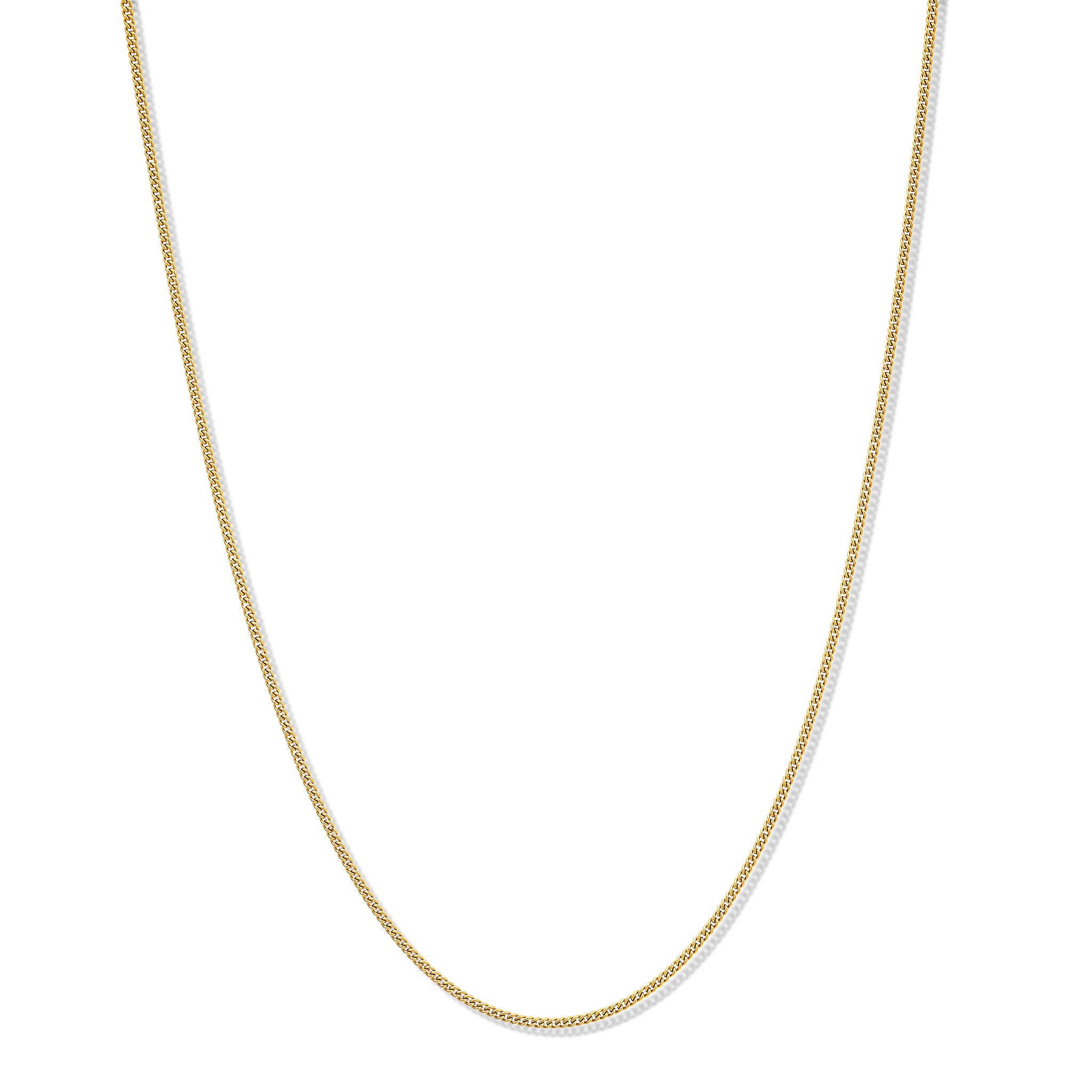 Handcrafted yellow gold necklace chain perfect for small necklace pendants. 