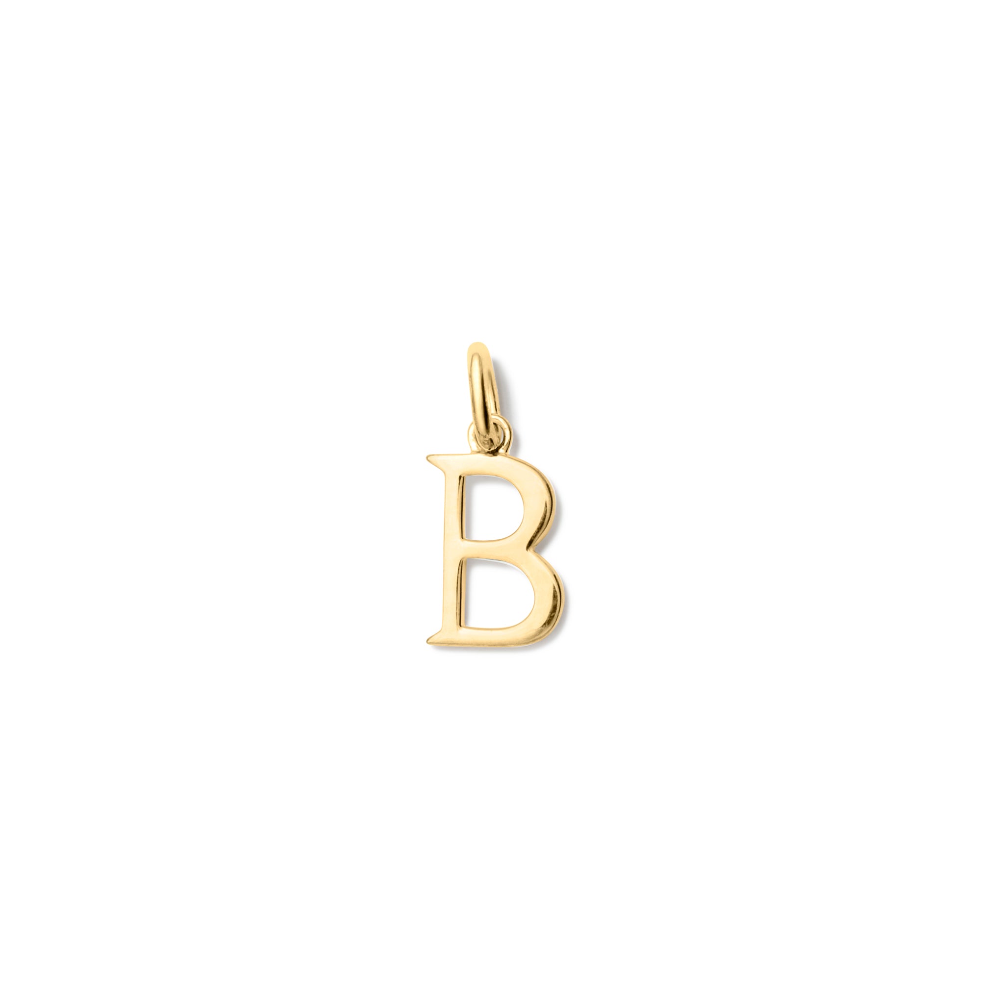 Alice Alphabet Initial Necklace Pendant Yellow Gold