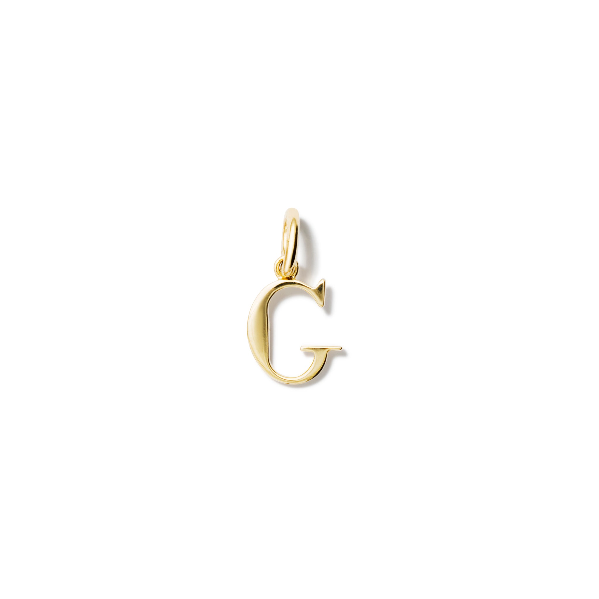 Alice Alphabet Initial Necklace Pendant Yellow Gold