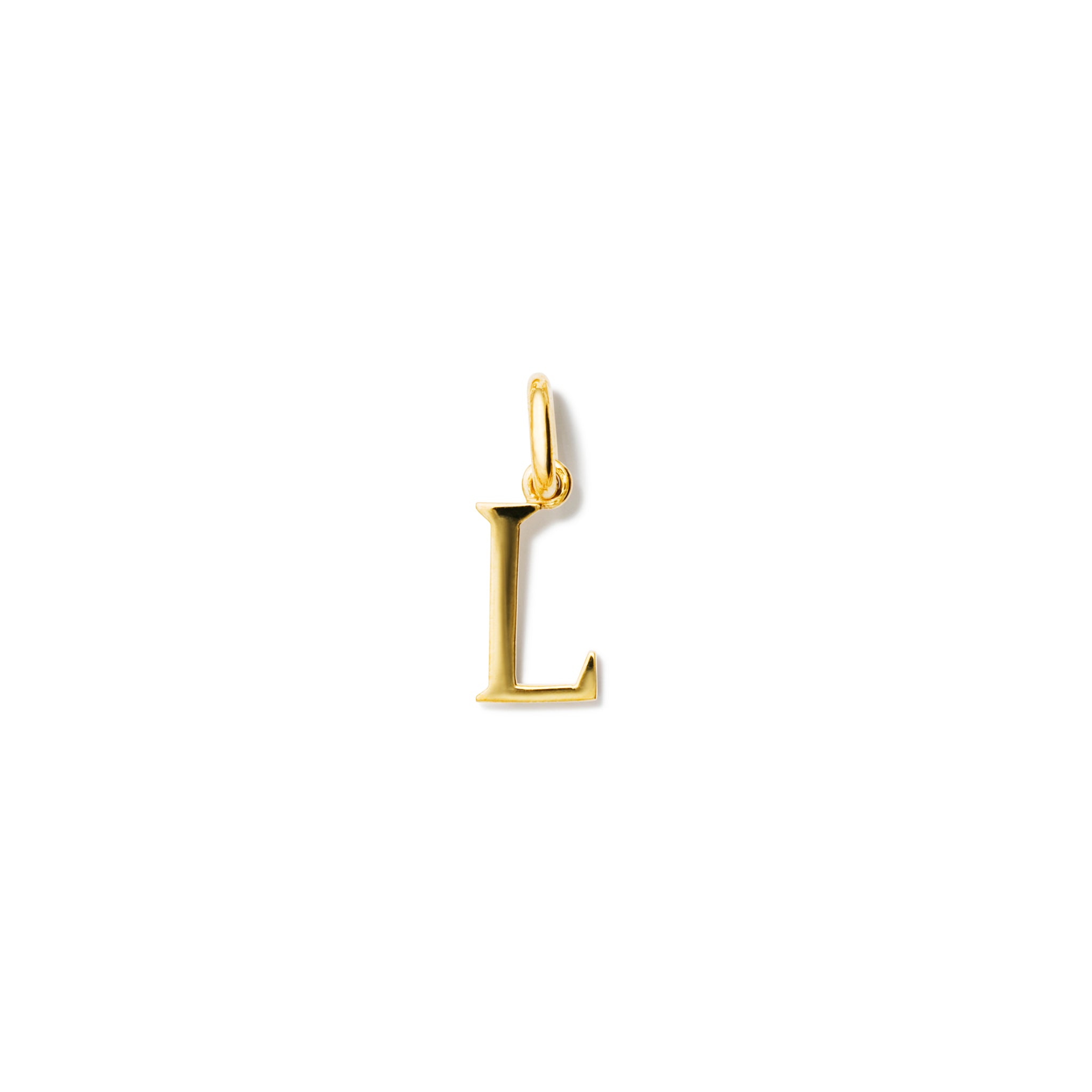 Alice Alphabet Initial Necklace Pendant Yellow Gold