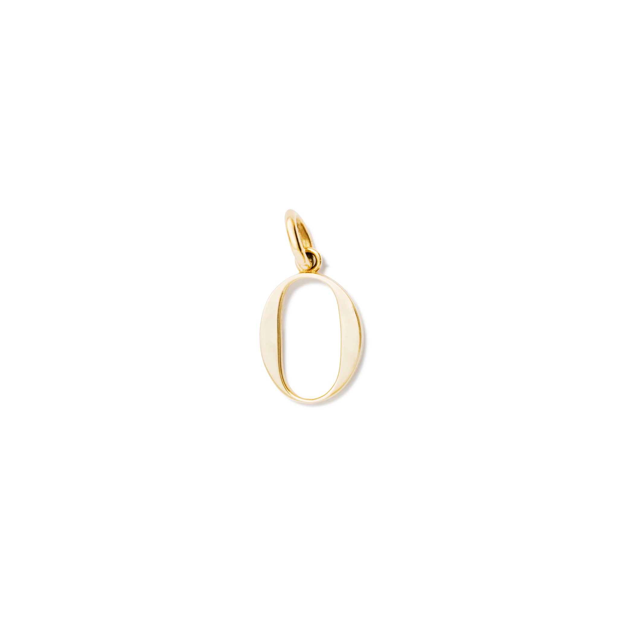 Alice Alphabet Initial Necklace Pendant Yellow Gold