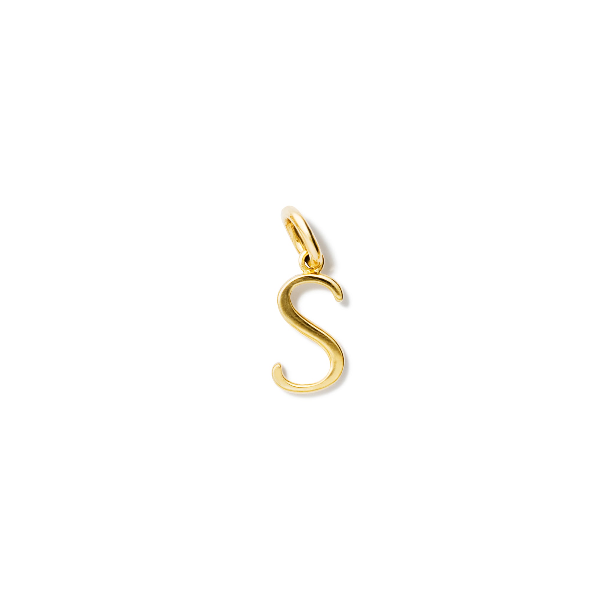 Alice Alphabet Initial Necklace Pendant Yellow Gold