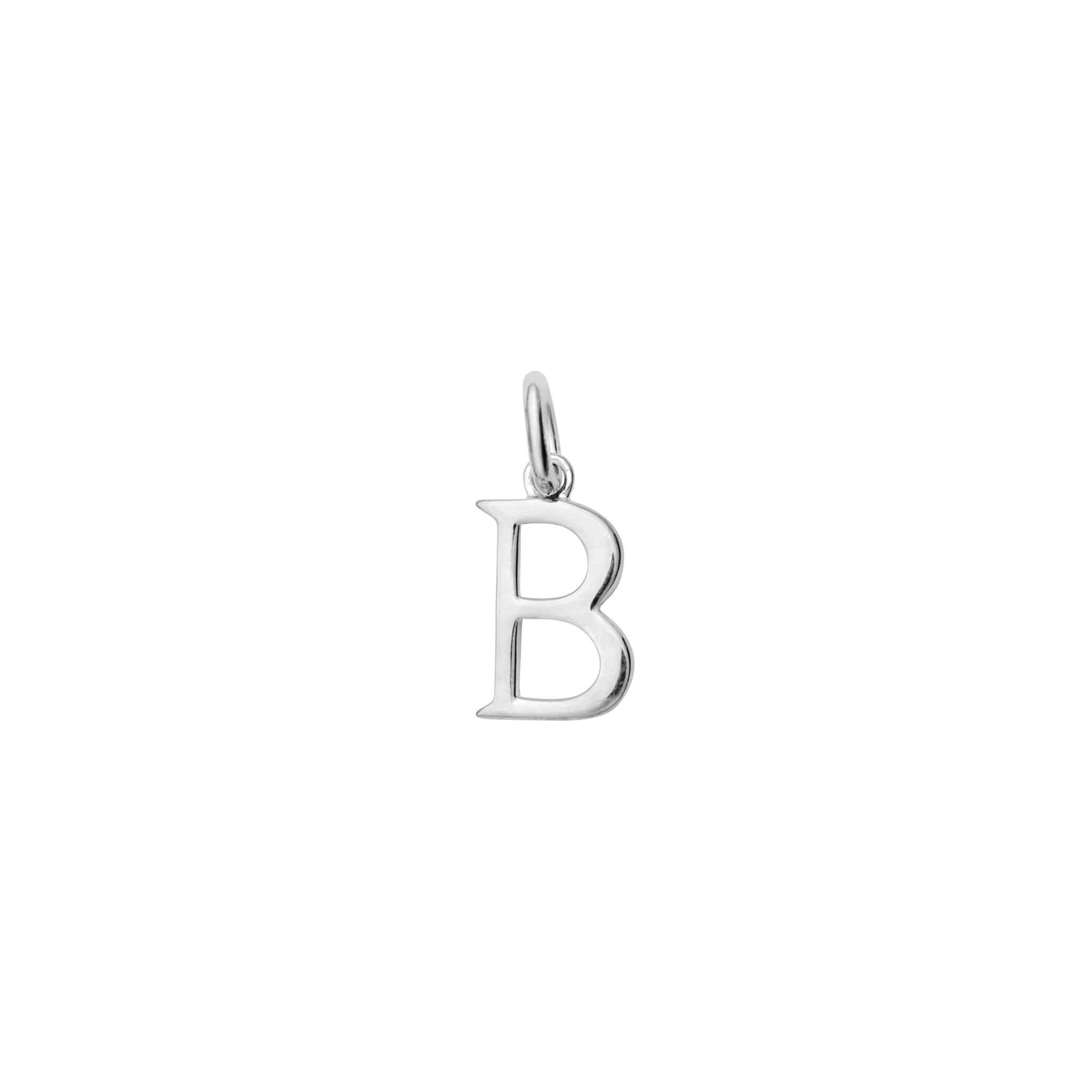 Alice Alphabet Initial Necklace Pendant Silver