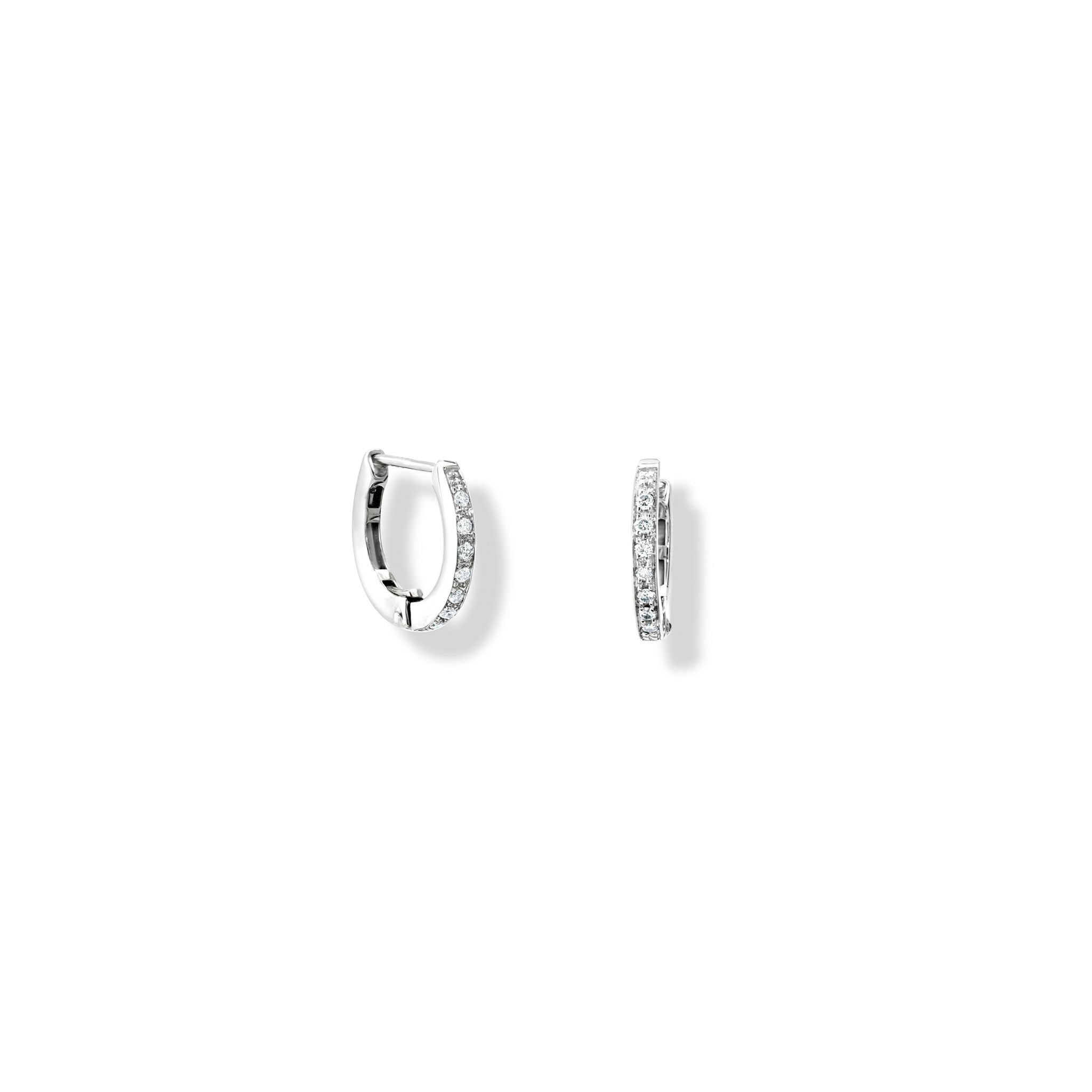 Serafina Hoop Earrings 18ct White Gold - Diamond
