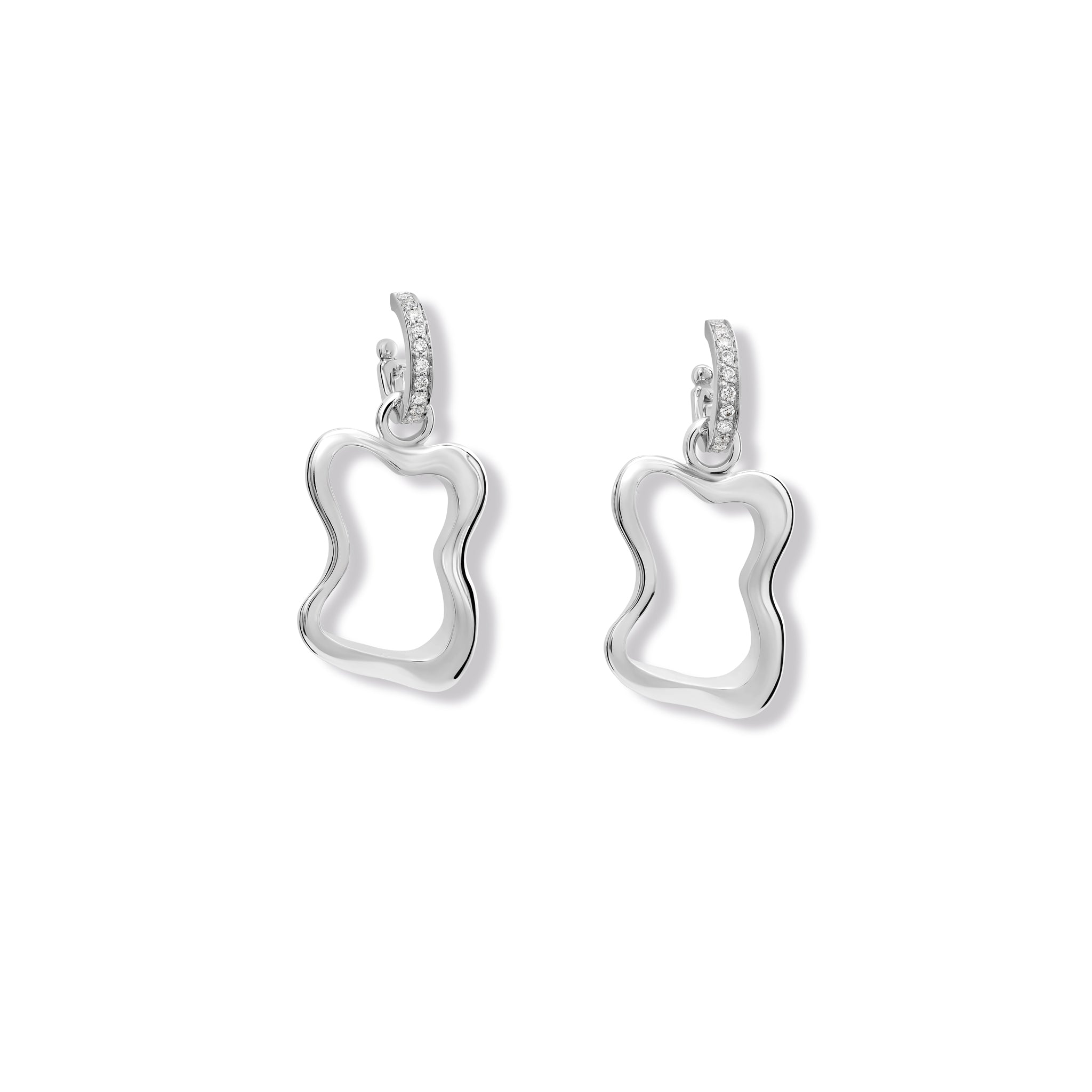 Handcrafted sterling silver earring drops feauring the outline of the french pastries: pain au chocolat.