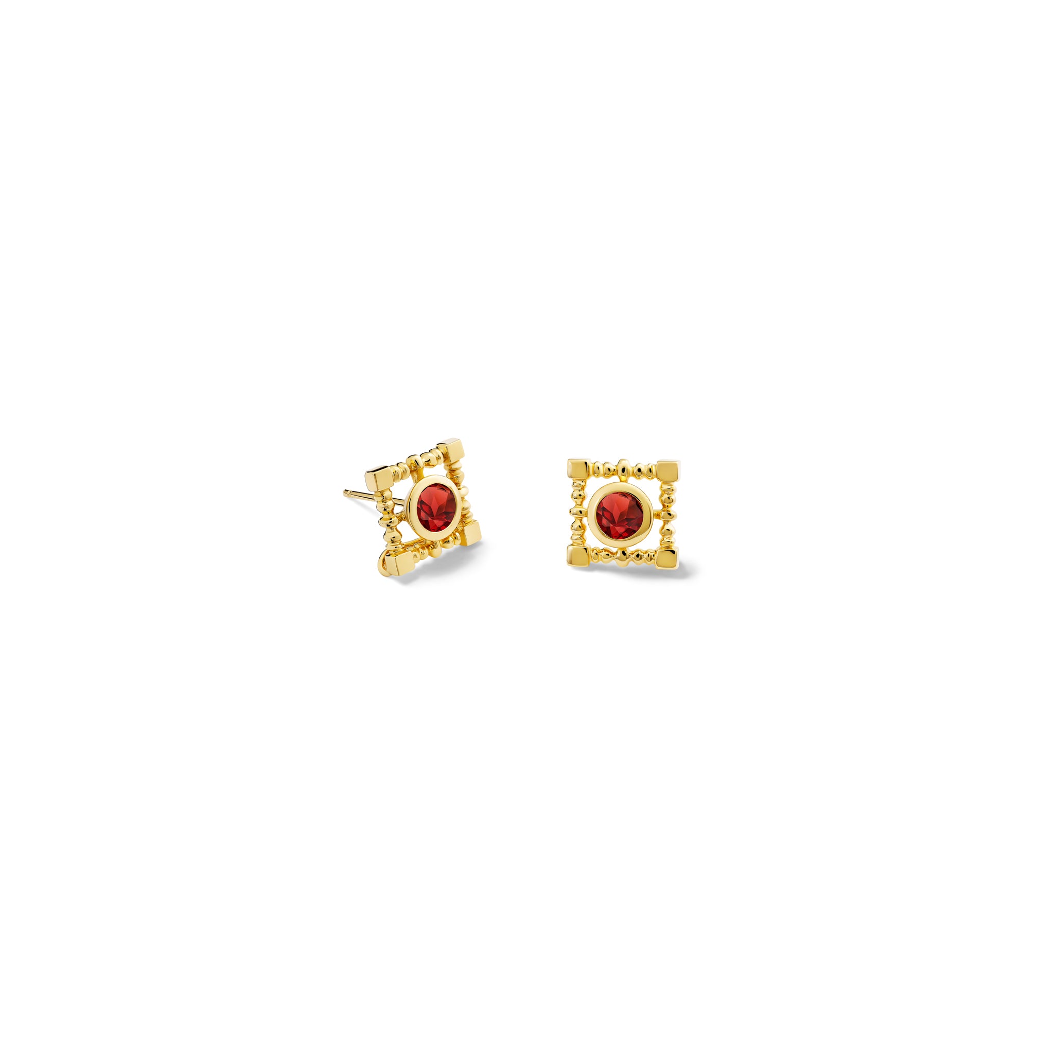 Mashrabiya Trellis Earring Halos Yellow Gold