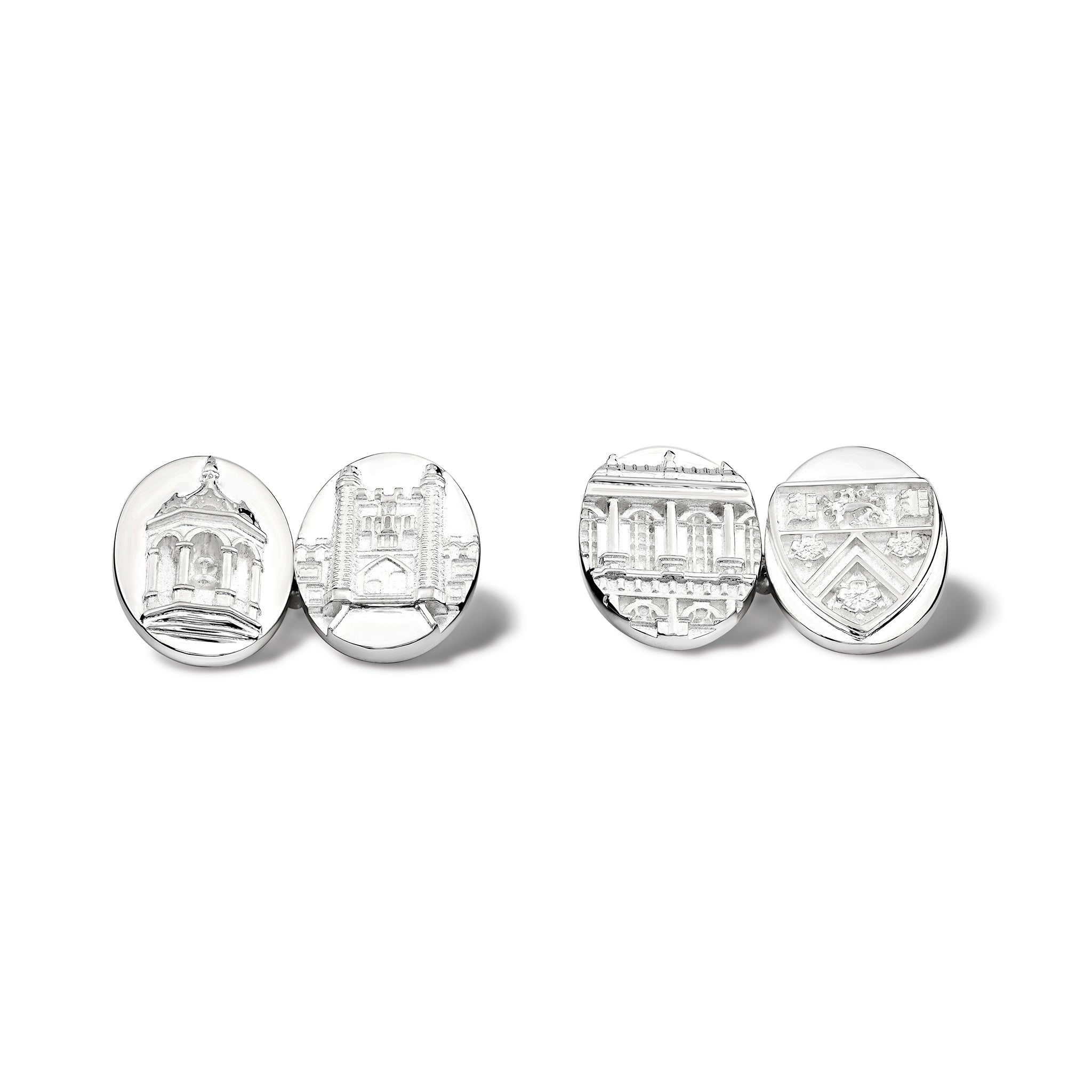 Trinity College Cambridge Double Ended Cufflinks Silver