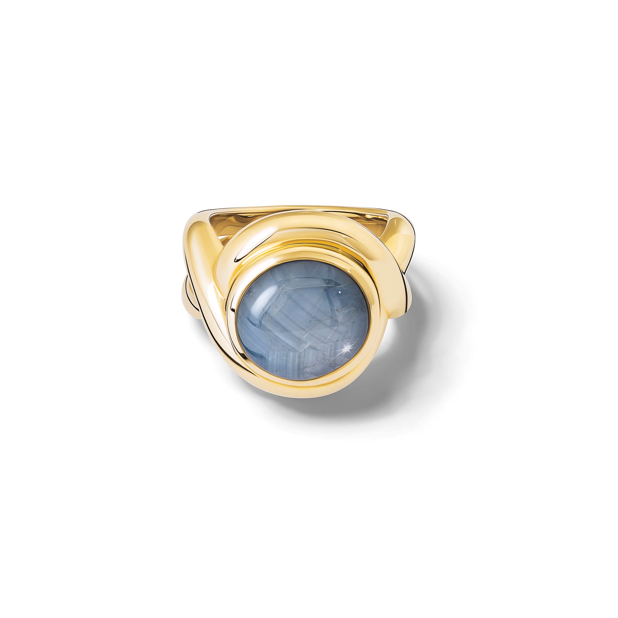 Severine Medium Ring Yellow Gold - Cabochon Star Sapphire