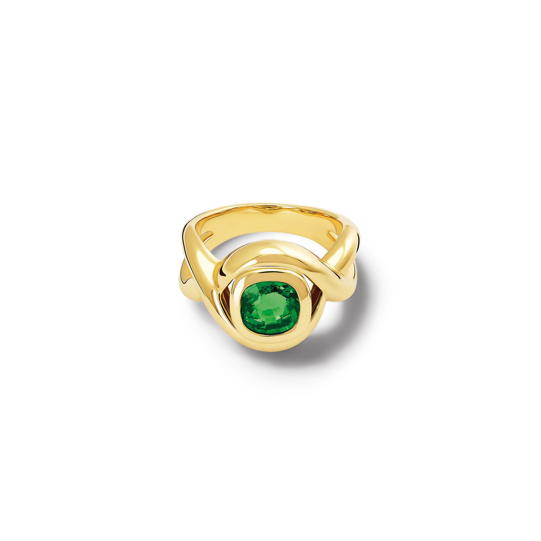 Severine Small Ring 18ct Yellow Gold - Tsavorite Garnet