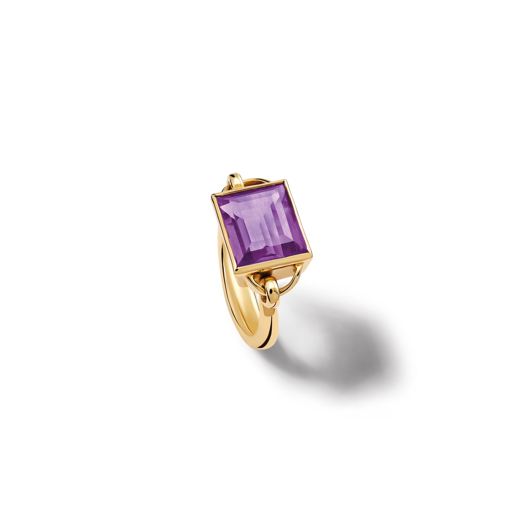 Baguette Ring Yellow Gold - Amethyst