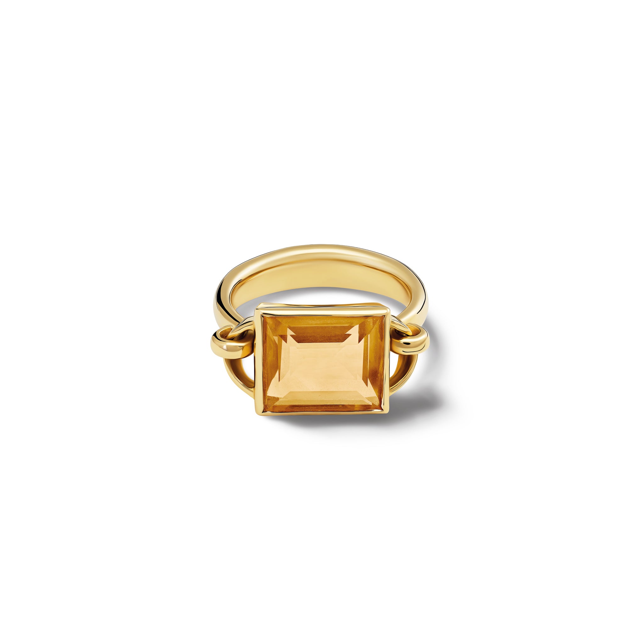 Baguette Ring Yellow Gold - Citrine