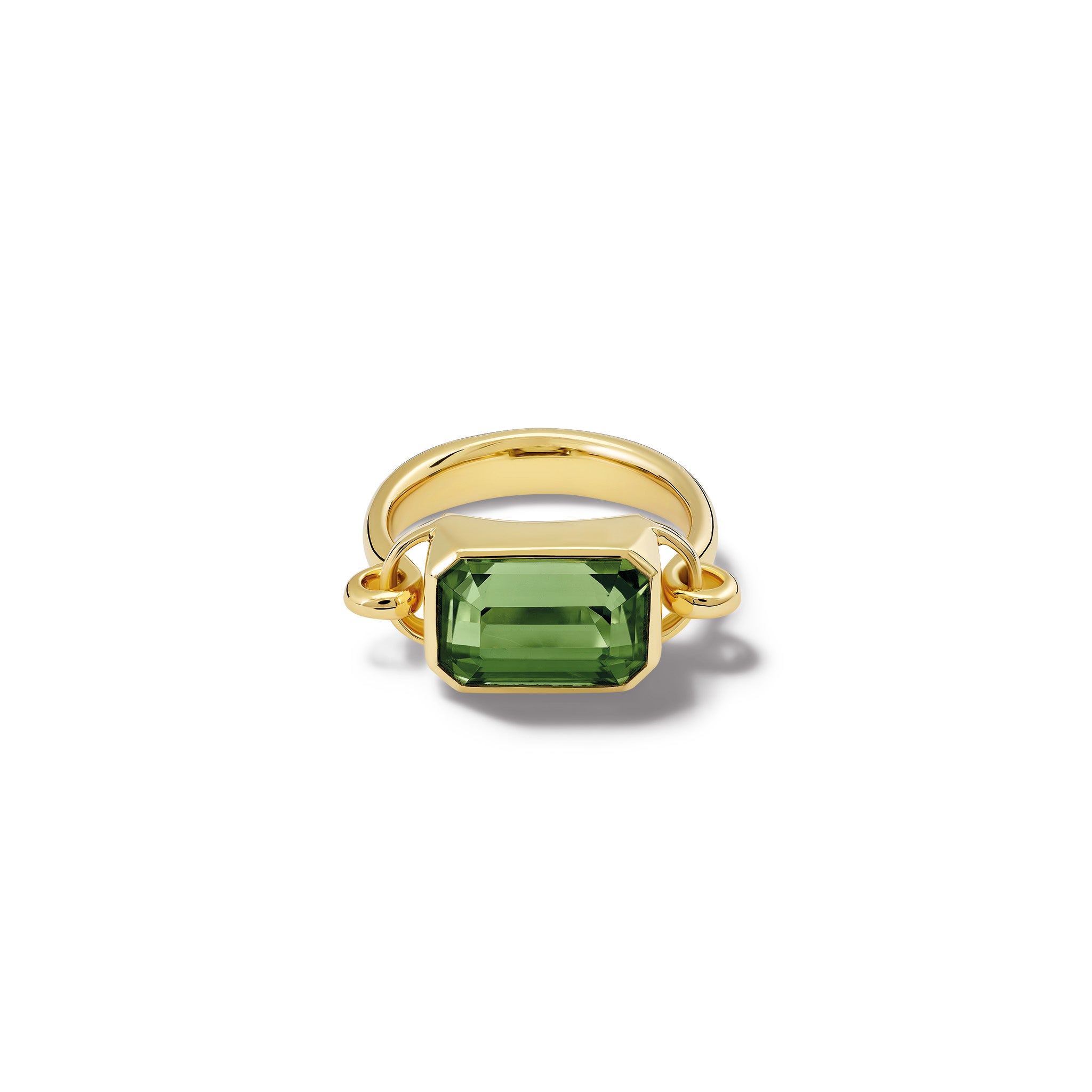 Baguette Ring 18ct Yellow Gold - Green Tourmaline