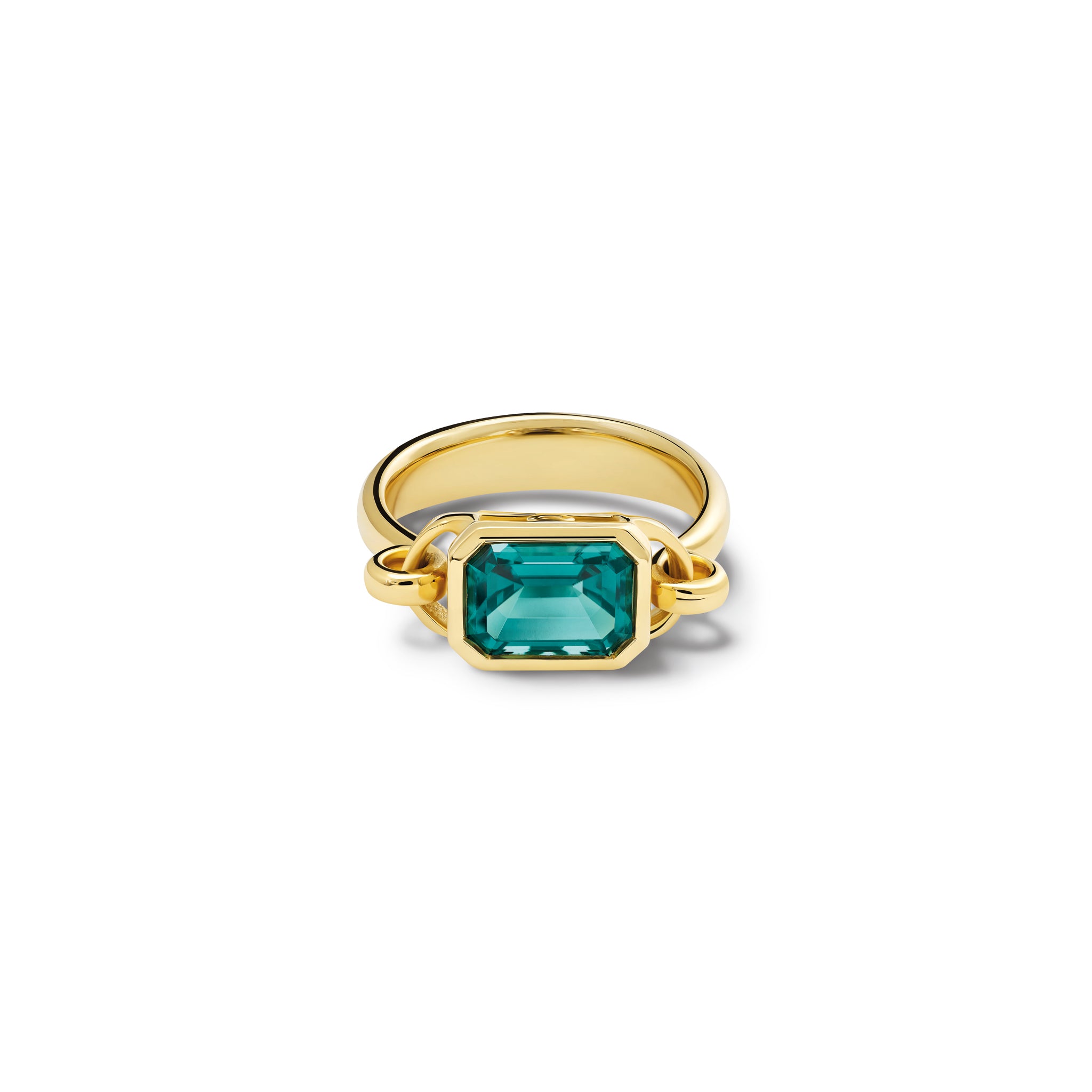 Baguette Ring 18ct Yellow Gold - Indicolite Tourmaline