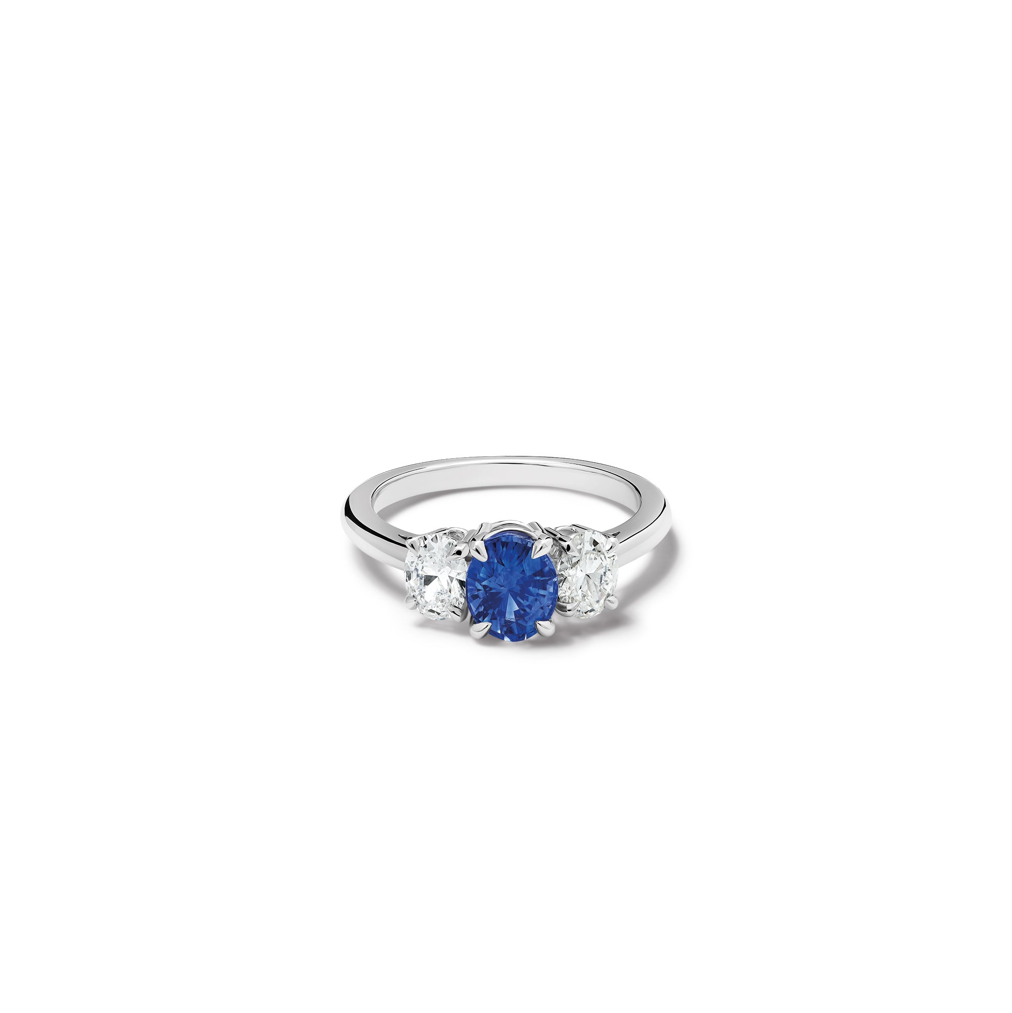 Maria Engagement Ring 18ct White Gold - Sapphire & Diamond