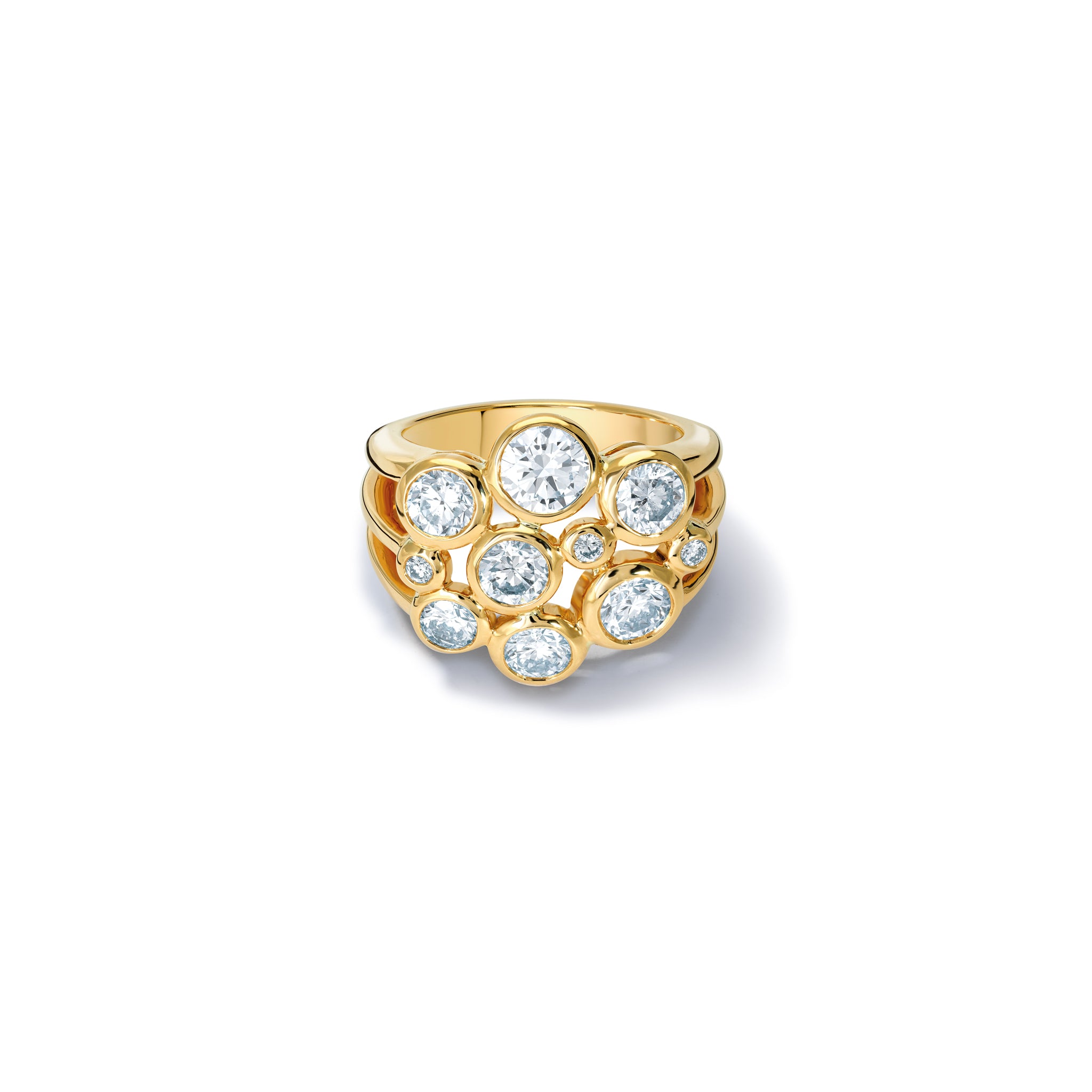 Cirkel Maxi Ring 18ct Yellow Gold - Diamond