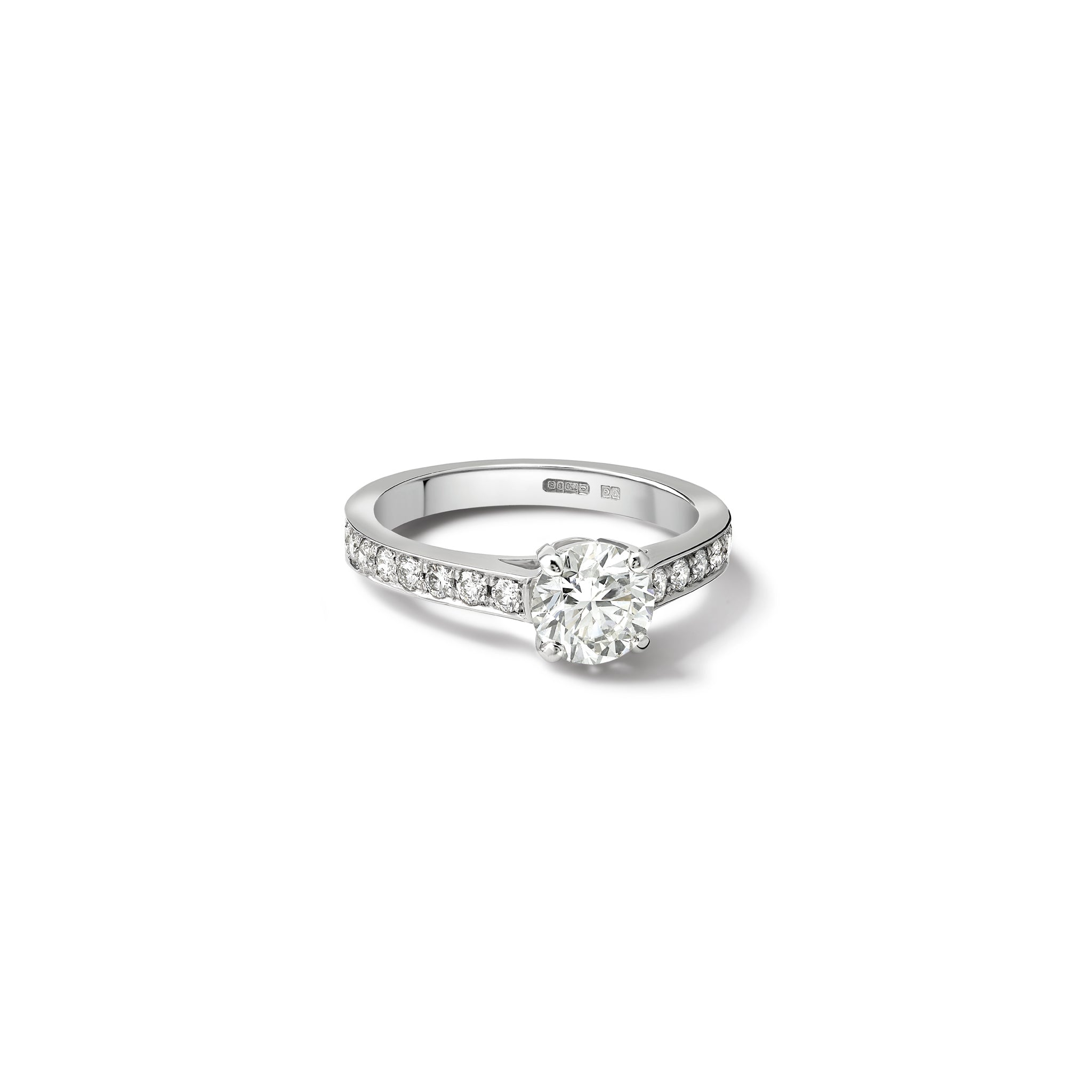 Aster Solitaire Engagement Ring 18ct White Gold - Diamond
