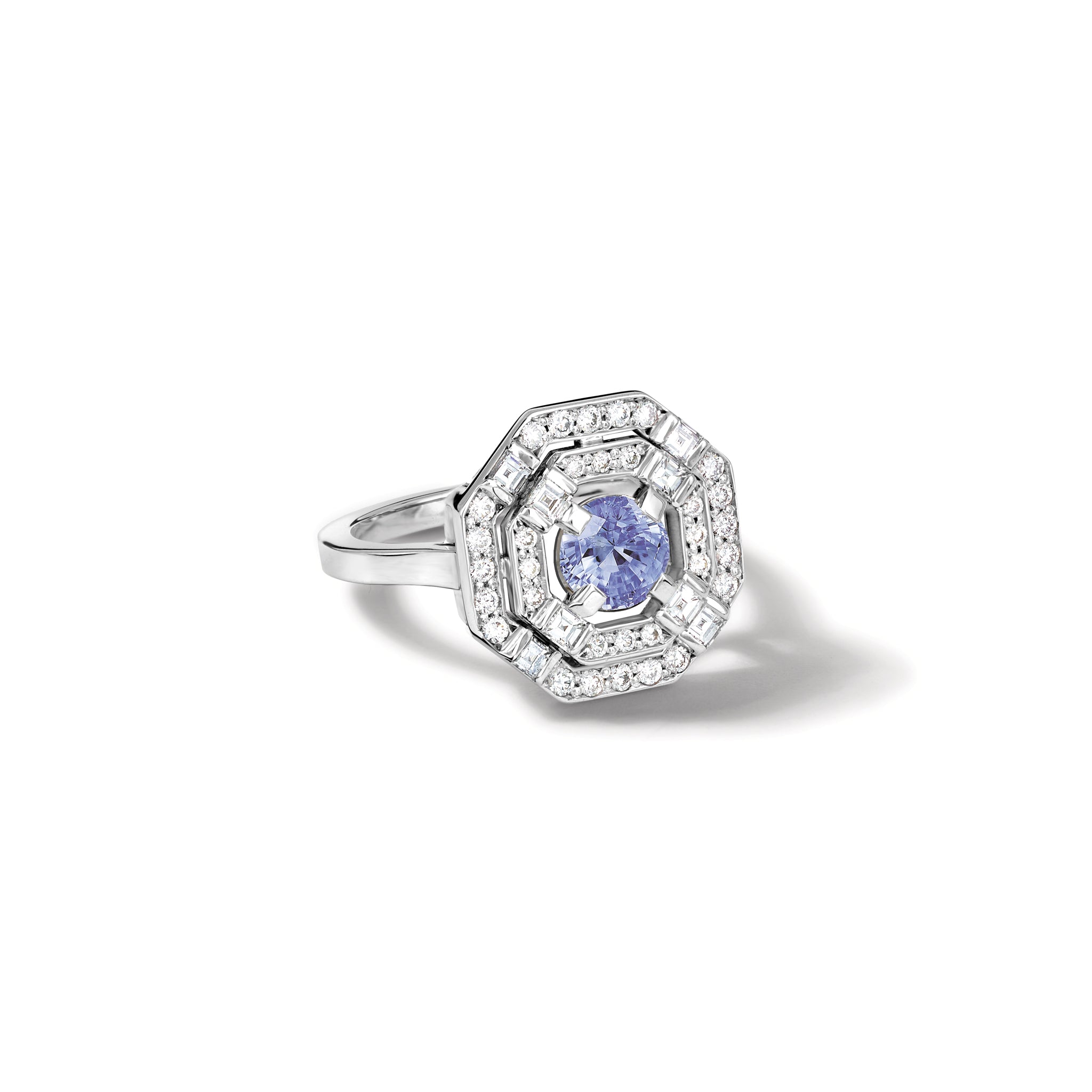 Heloise Engagement Ring Platinum - Sapphire & Diamond