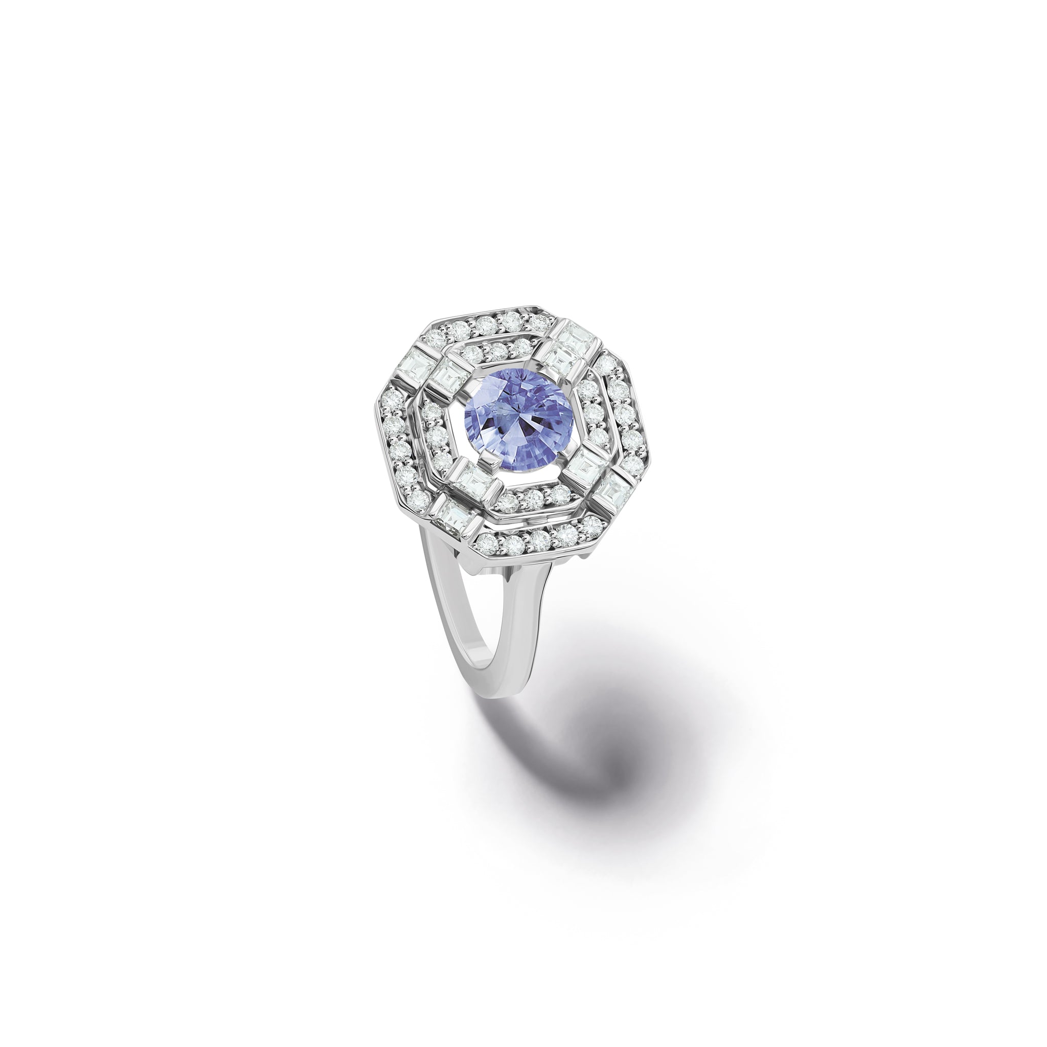 Heloise Engagement Ring Platinum - Sapphire & Diamond