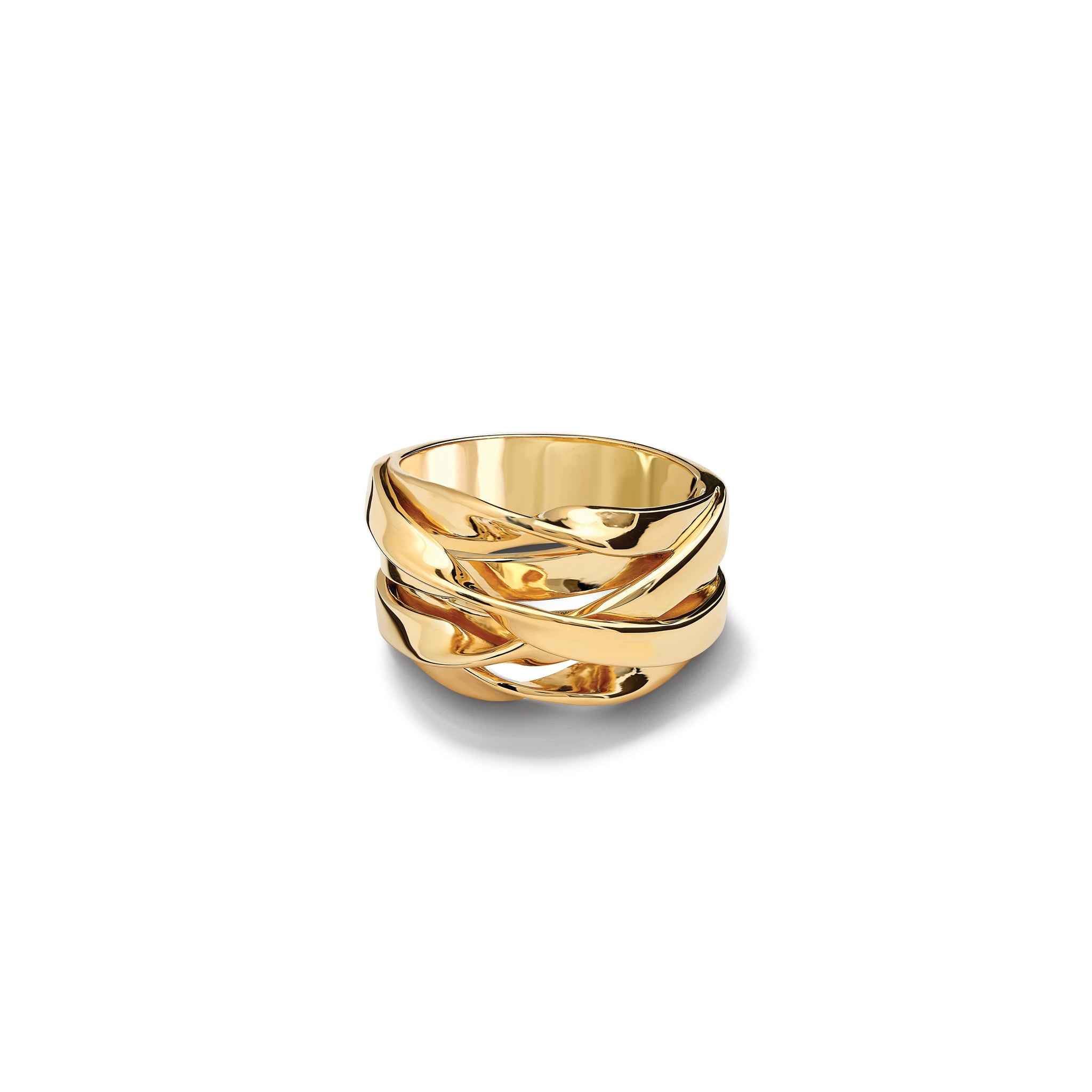 Handcrafted 18ct yellow gold ring featuring a nest of tagliatelle.
