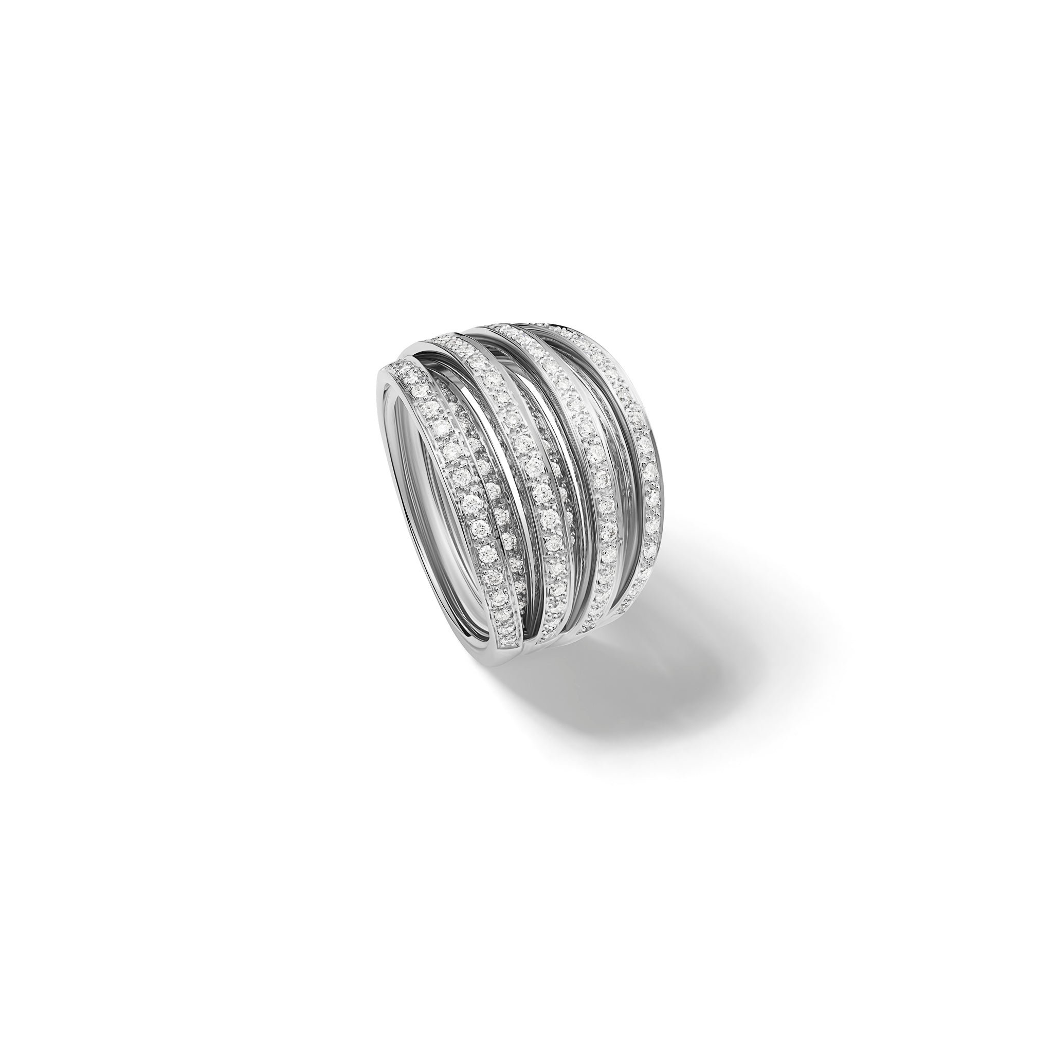 Il Ventaglio Ring 18ct White Gold - Diamond Pavé