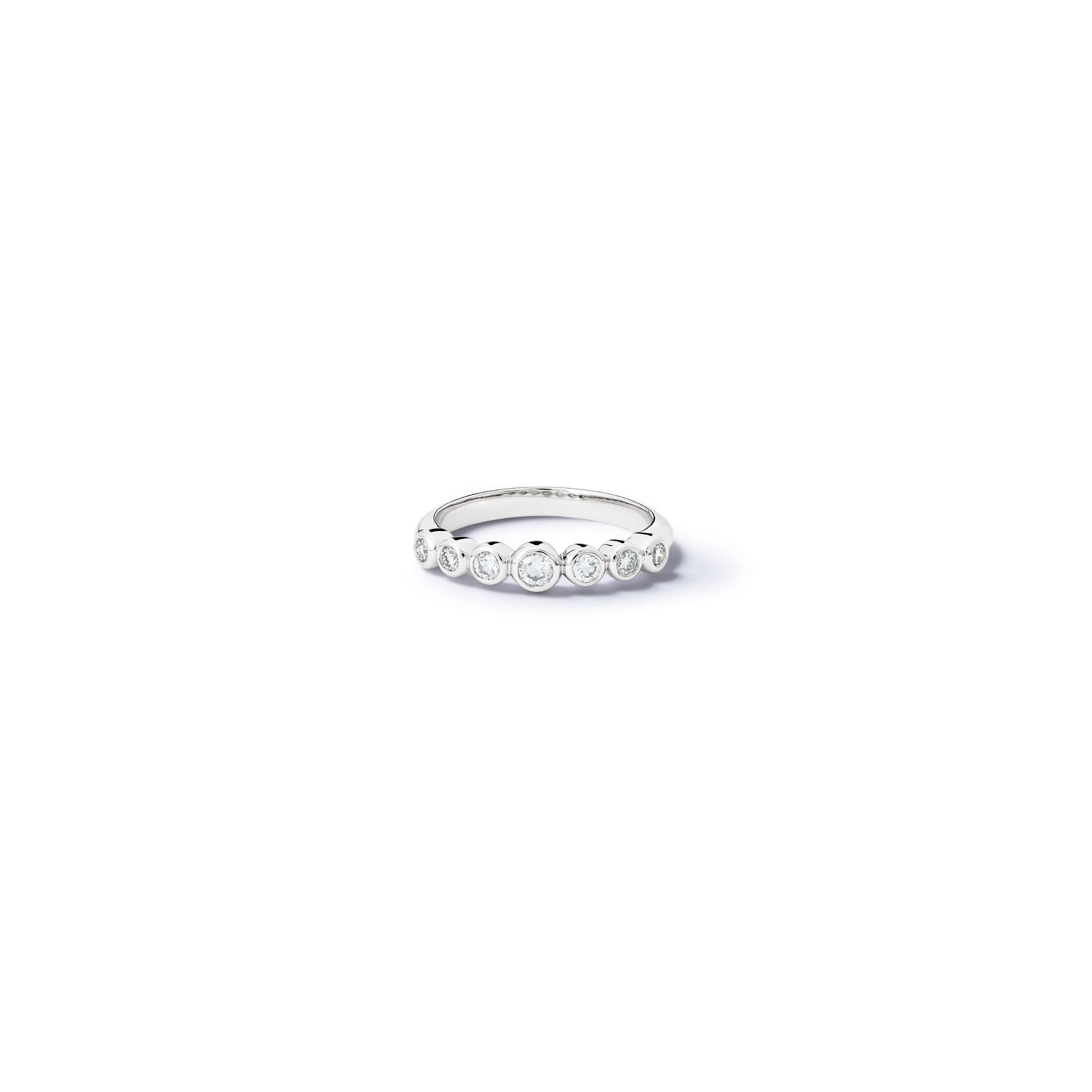 Lorena Half Eternity Ring 18ct White Gold - Diamond