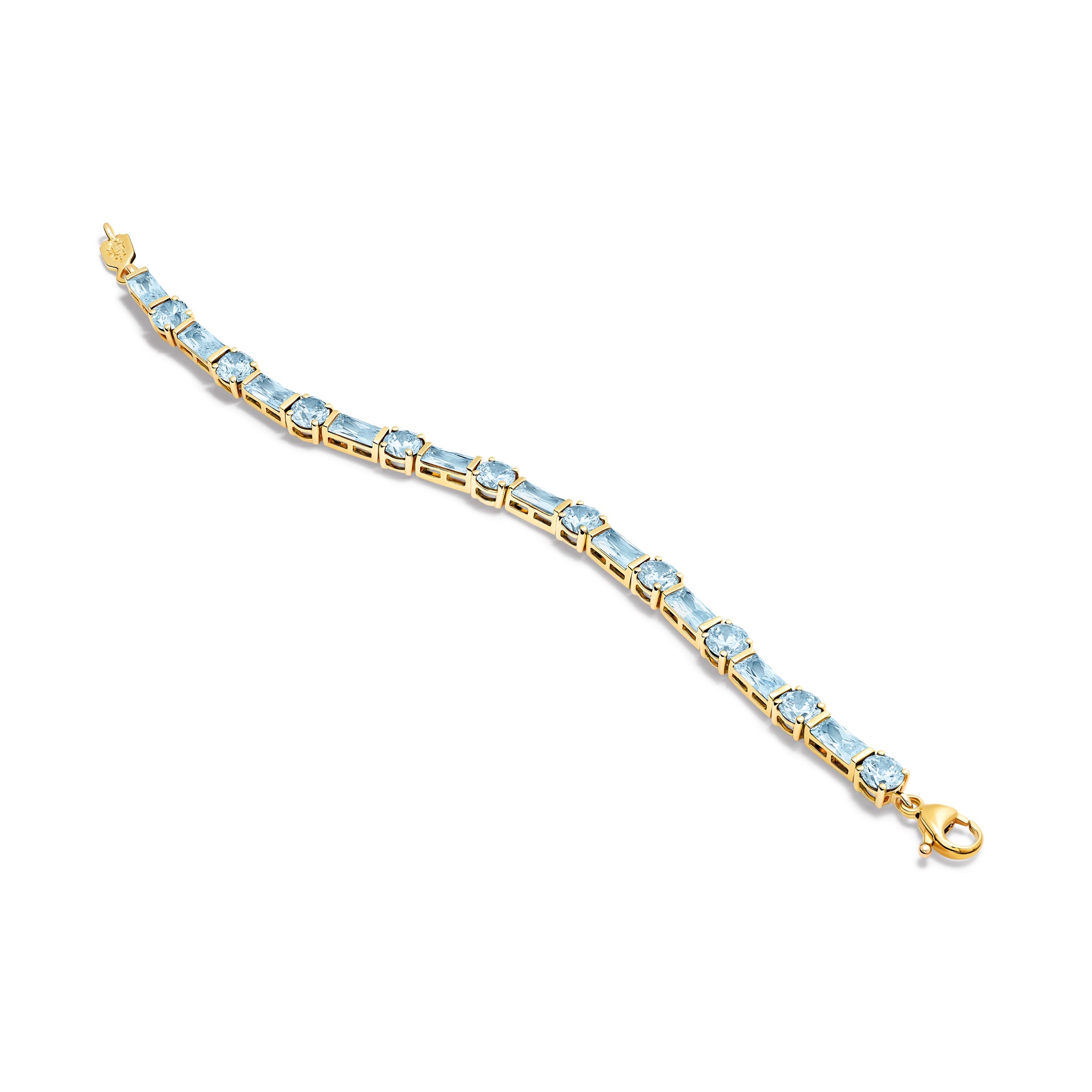 Roi Soleil Bracelet Yellow Gold - Blue Topaz