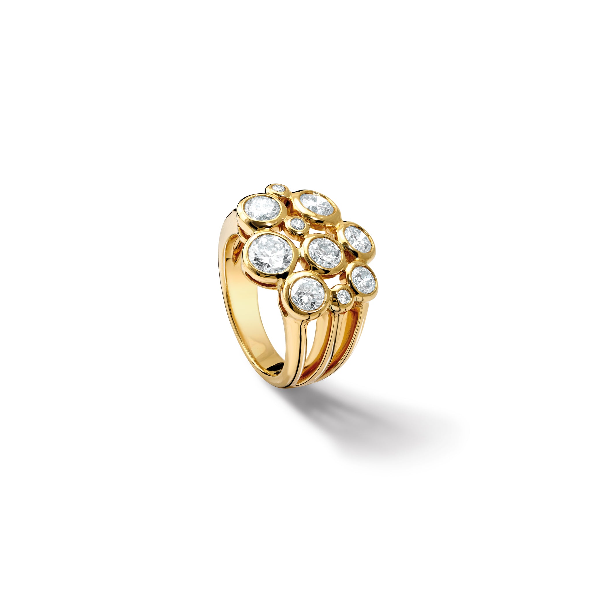 Cirkel Maxi Ring 18ct Yellow Gold - Diamond