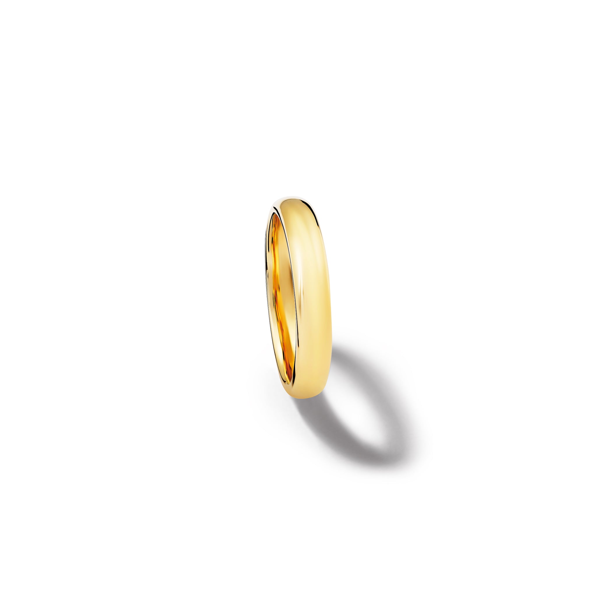 Barrel 4mm Wedding Band 18ct Yellow Gold