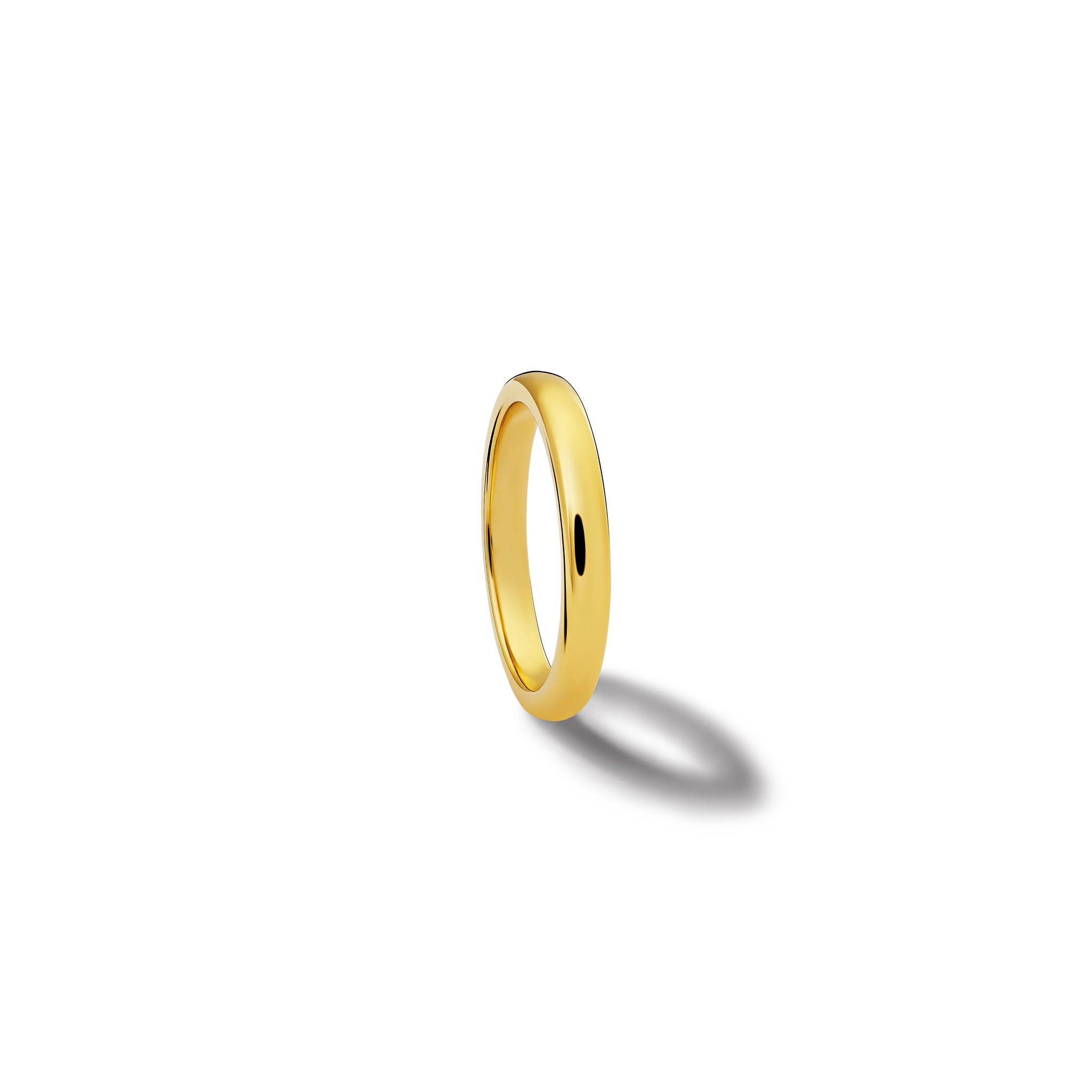 Noble 2mm Wedding Band 18ct Yellow Gold