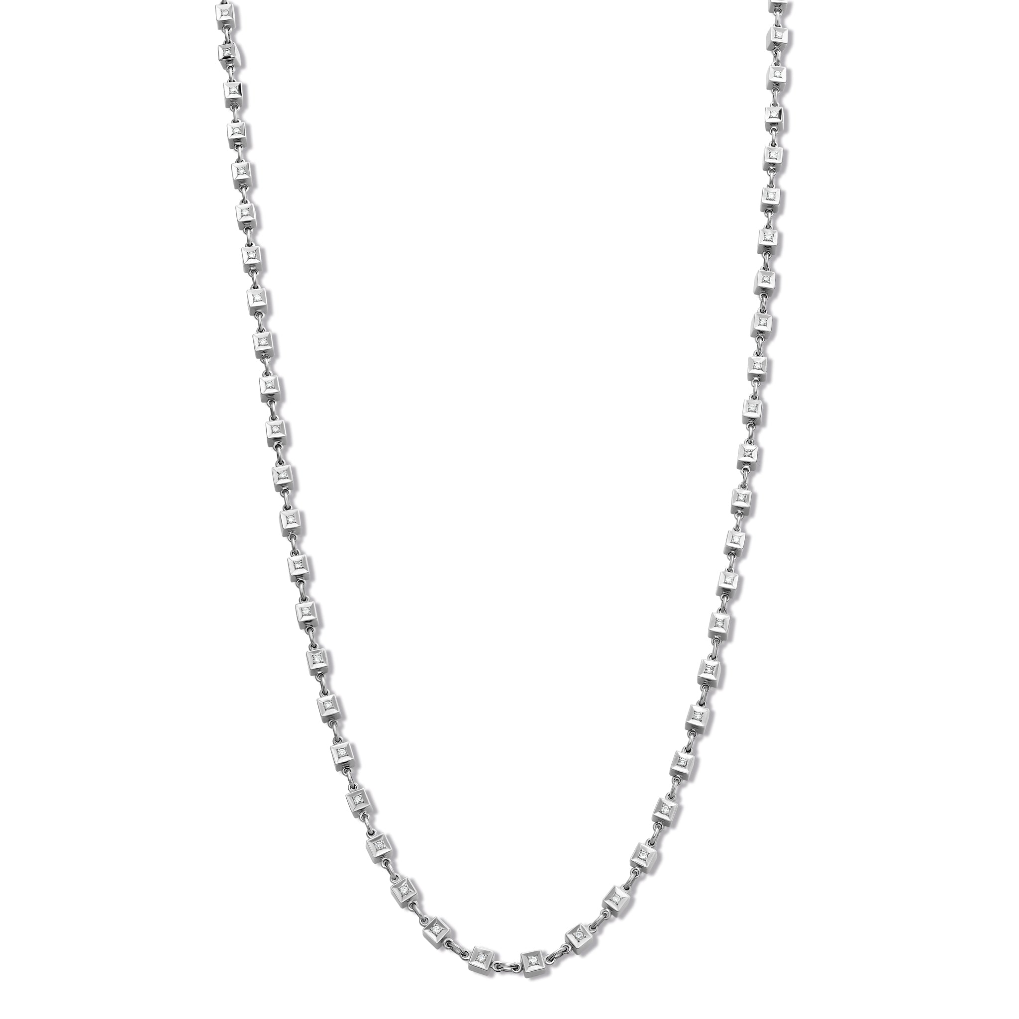 Mashrabiya Trellis Necklace White Gold - Diamond