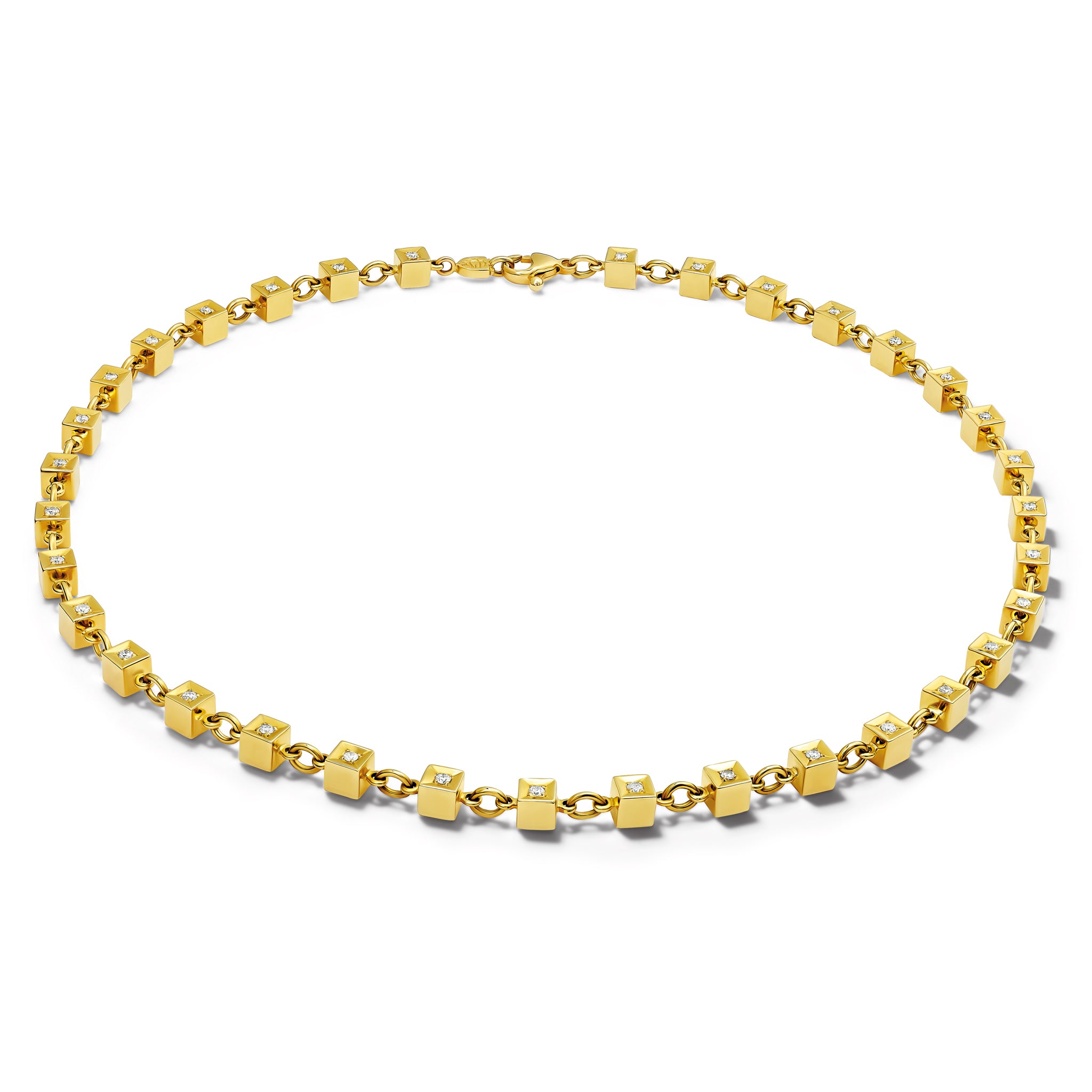 Mashrabiya Trellis Necklace Yellow Gold - Diamond