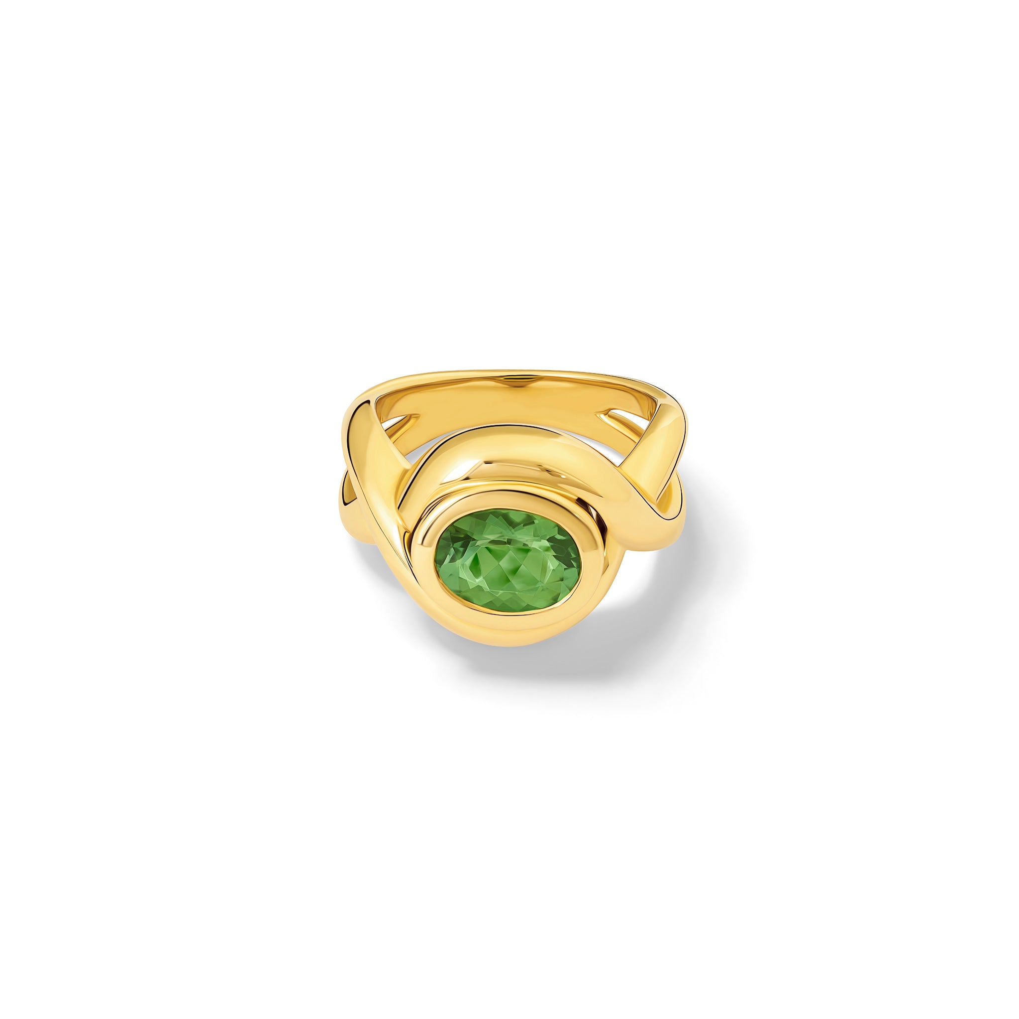 Severine Small Ring 18ct Yellow Gold - Mint Green Tourmaline